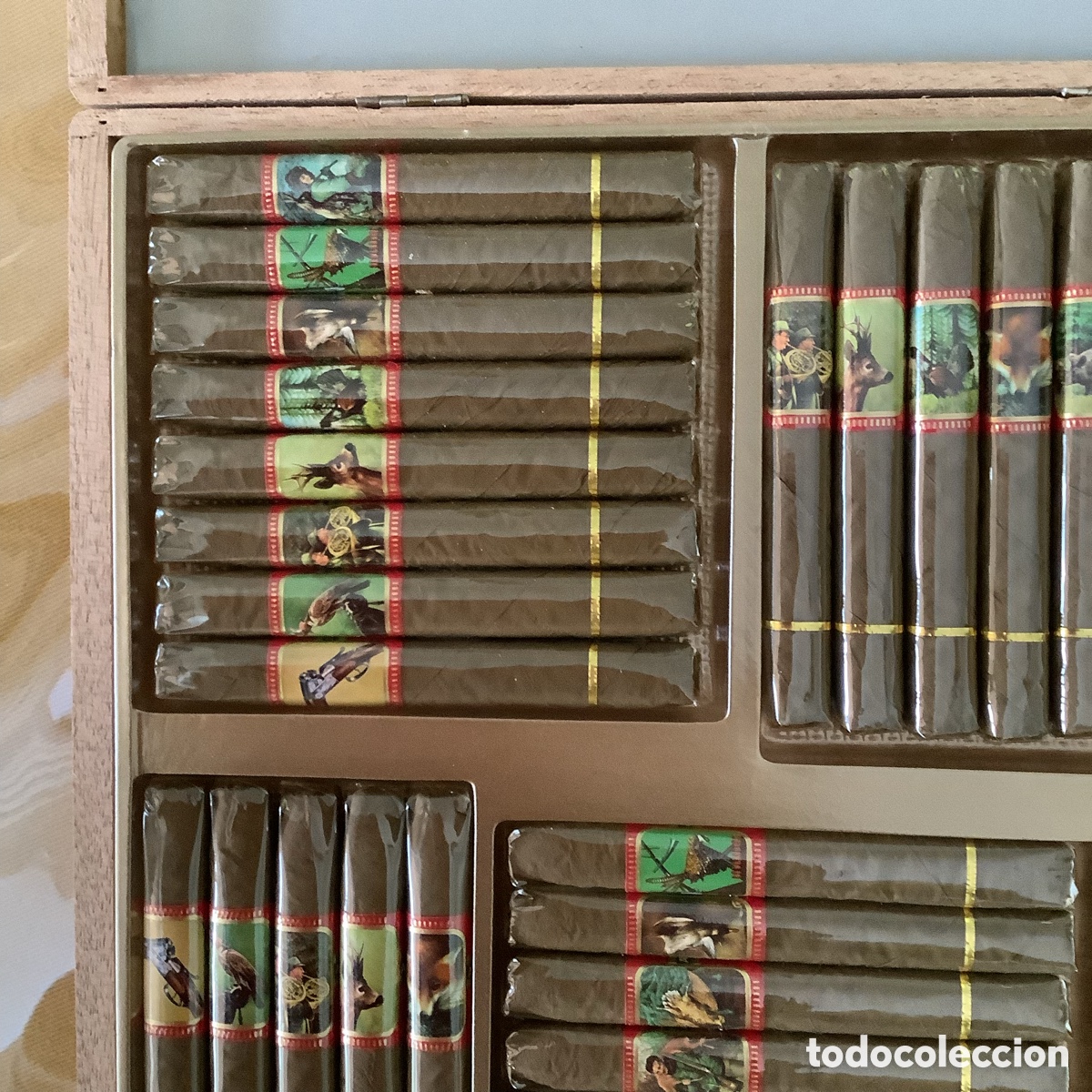 Coleccionismo: Caja de madera con 50 puros Alto - Foto 10