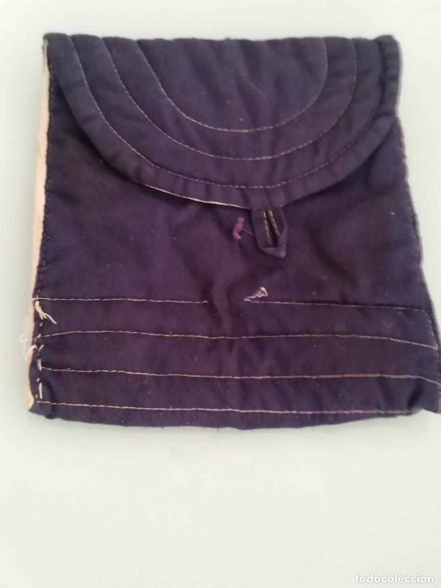 Coleccionismo: Antiguo estuche escolar o bolsa de tela para l&aacute;pices, lapicero.