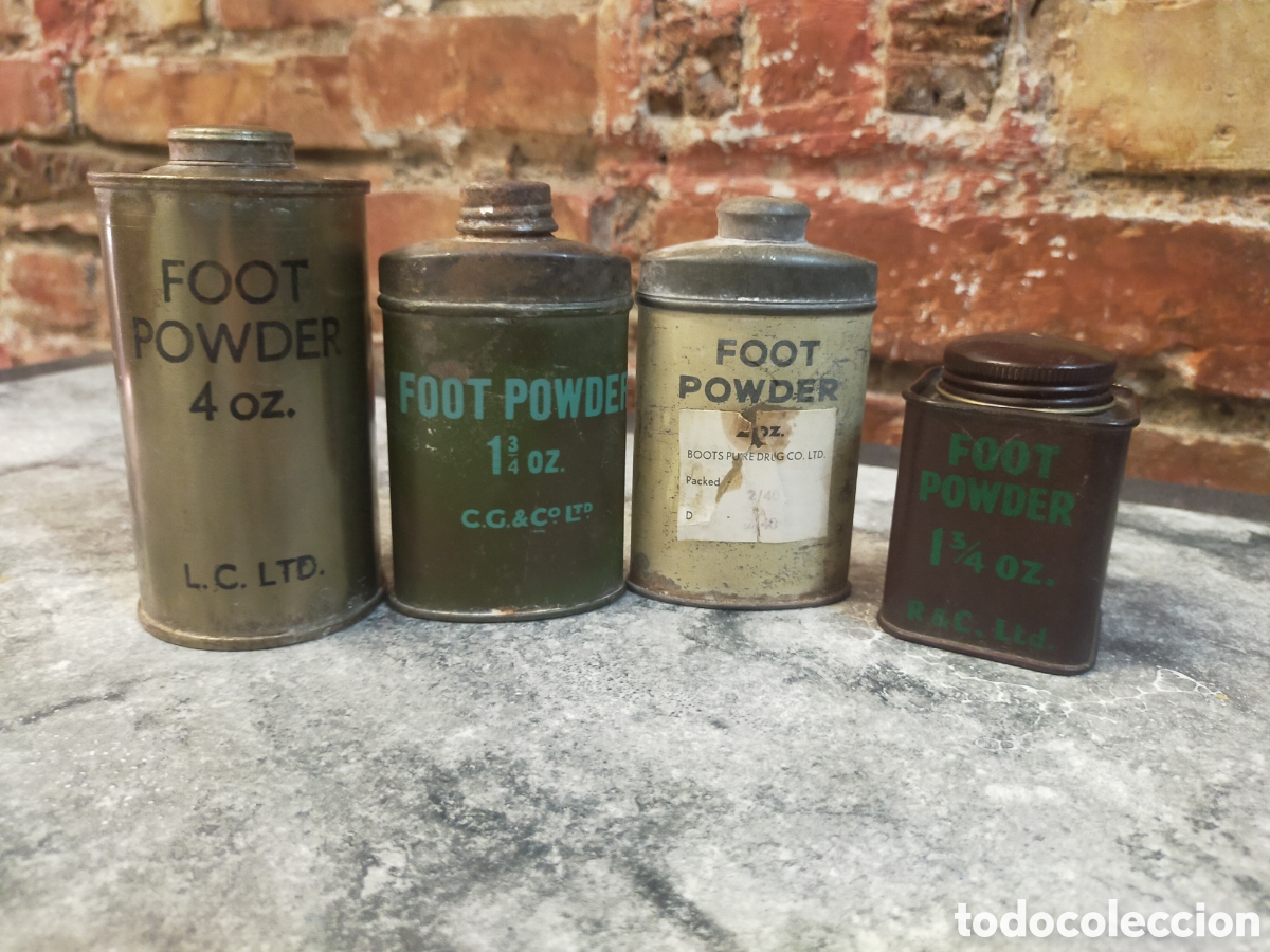 Coleccionismo: Lote de 4 latas antiguas de polvos de talco
