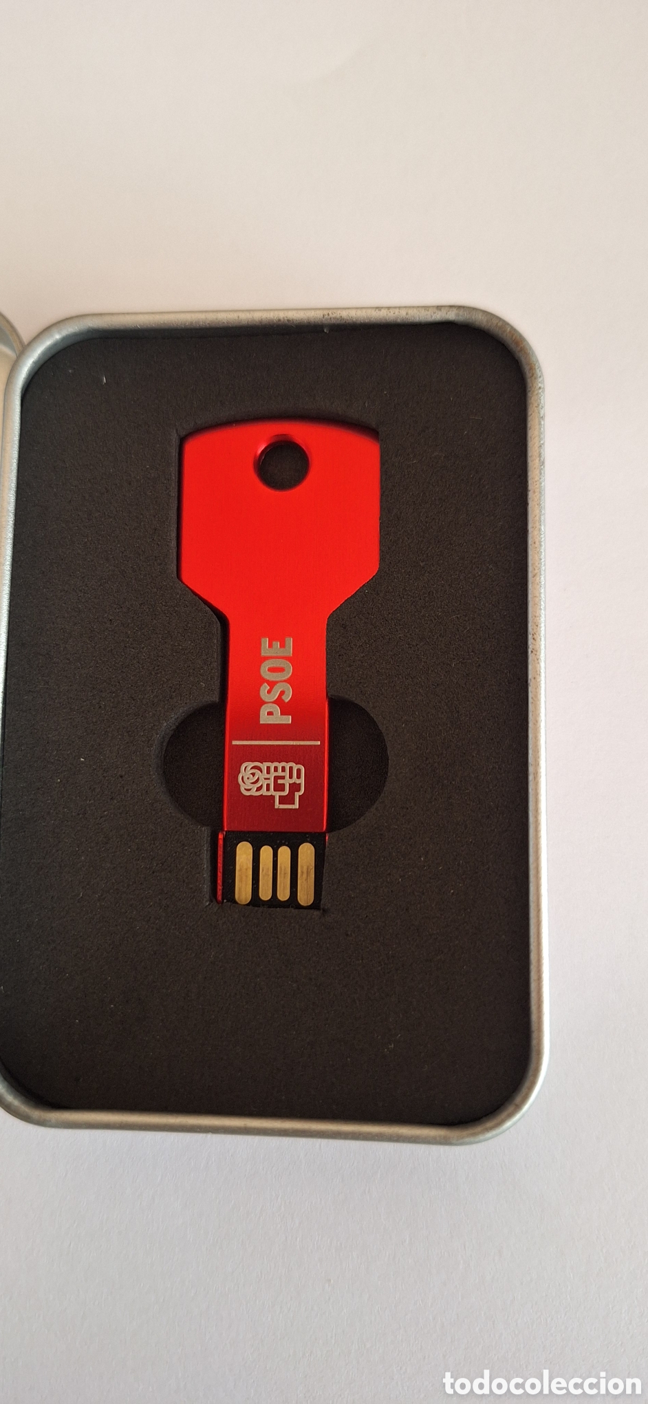 Coleccionismo: Llave USB Pen Drive Logo PSOE - Foto 2