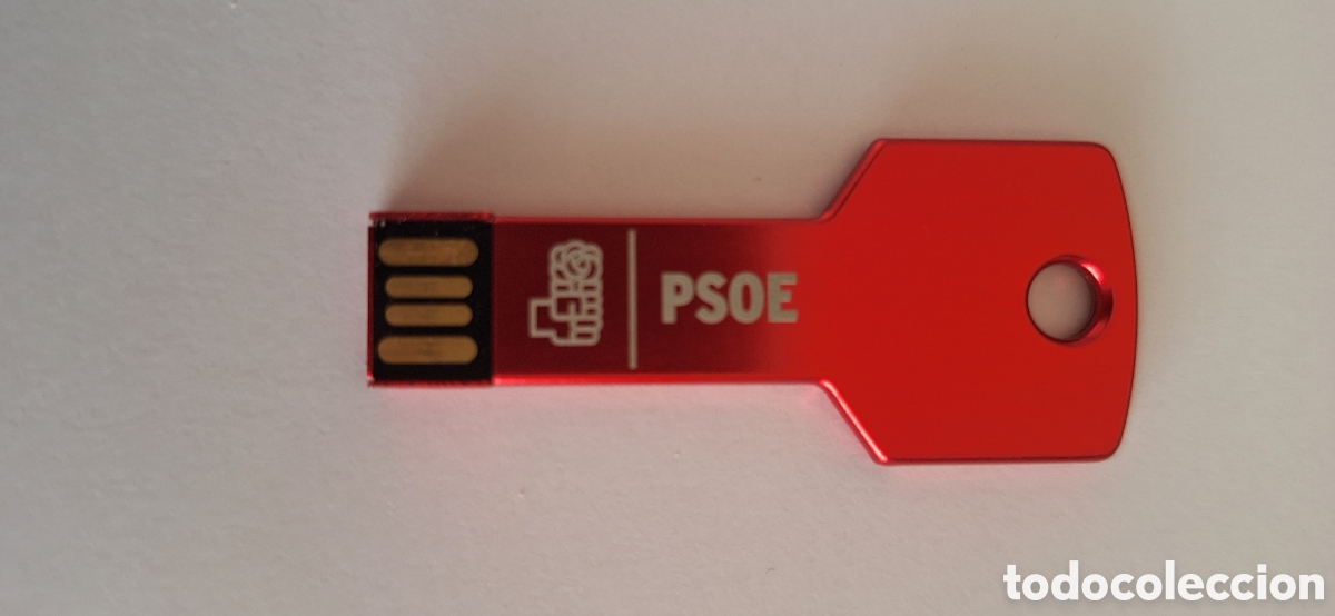 Coleccionismo: Llave USB Pen Drive Logo PSOE - Foto 3