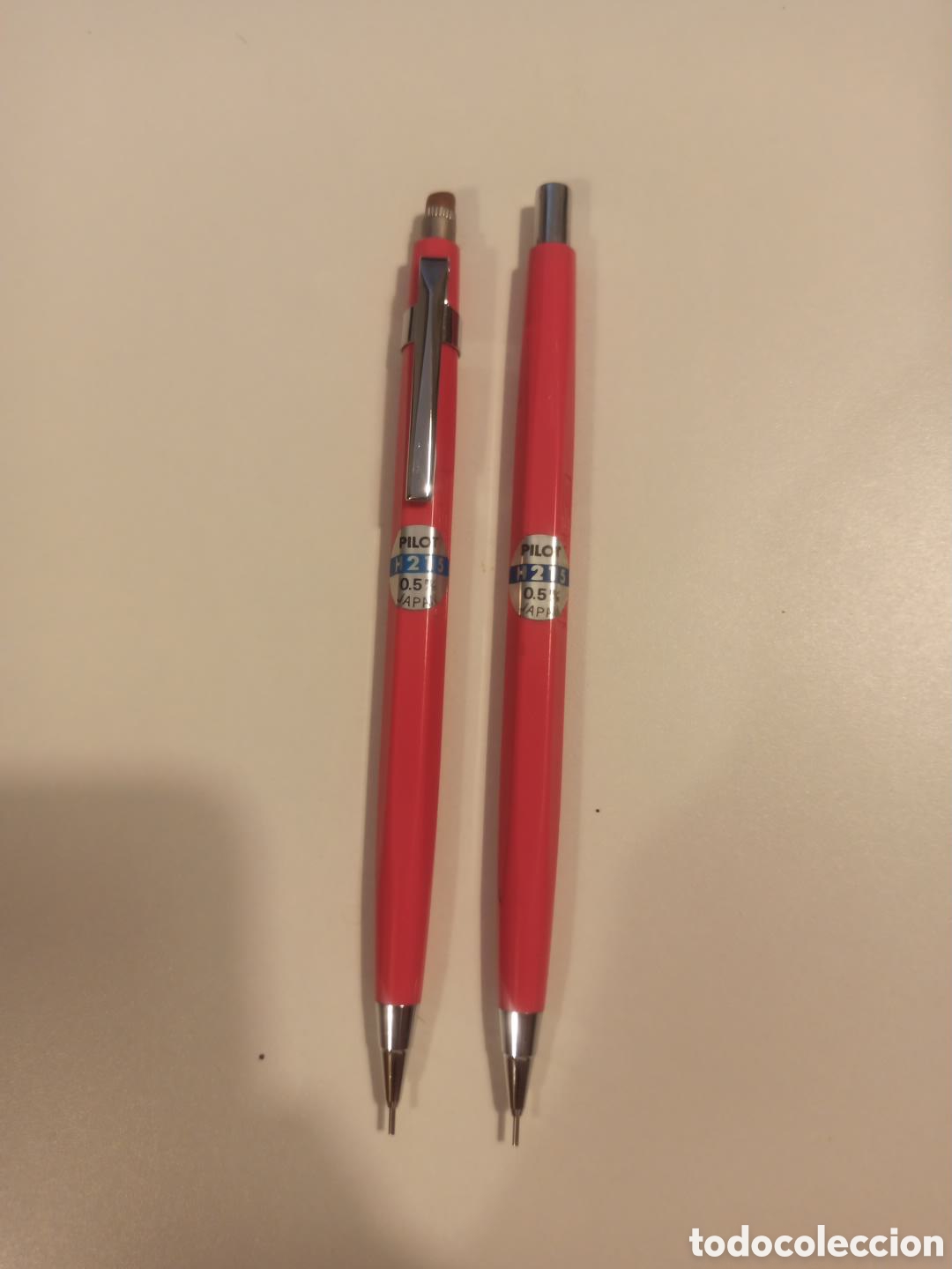 Coleccionismo: 2 portaminas Pilot H-21 0,5 mm vintage Jap&oacute;n rosa