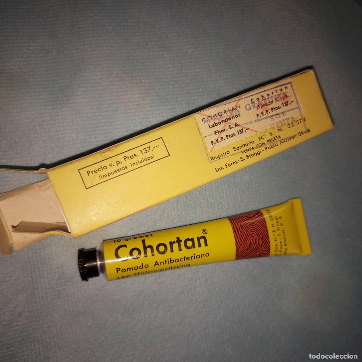 Coleccionismo: ANTIGUO MEDICAMENTO DE FARMACIA, POMADA COHORTAN, CORTICOIDES