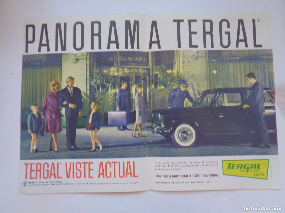Coleccionismo: HOJA DOBLE DE REVISTA CON ANUNCIO DE TERGAL . A&Ntilde;OS 50
