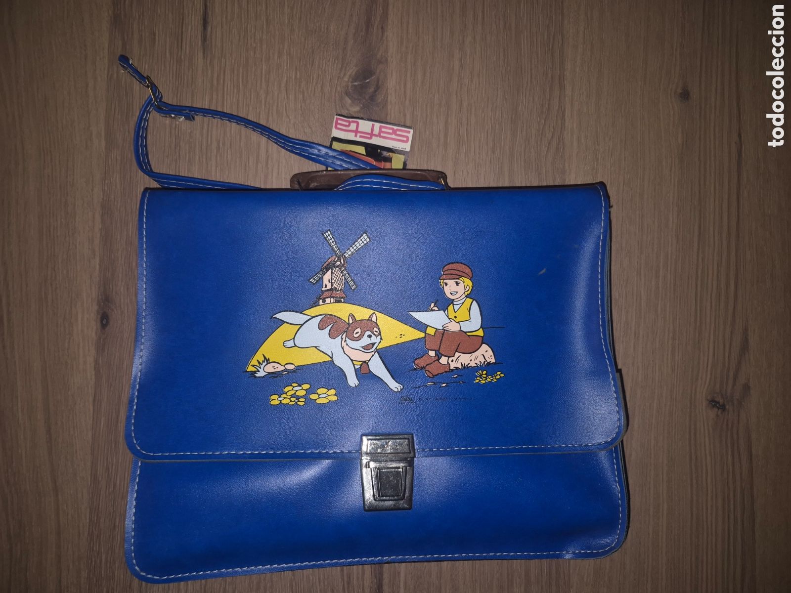 Coleccionismo: MOCHILA SAFTA VINTAGE A&Ntilde;OS 70 , HEIDI Y SU PERRO NIEBLA