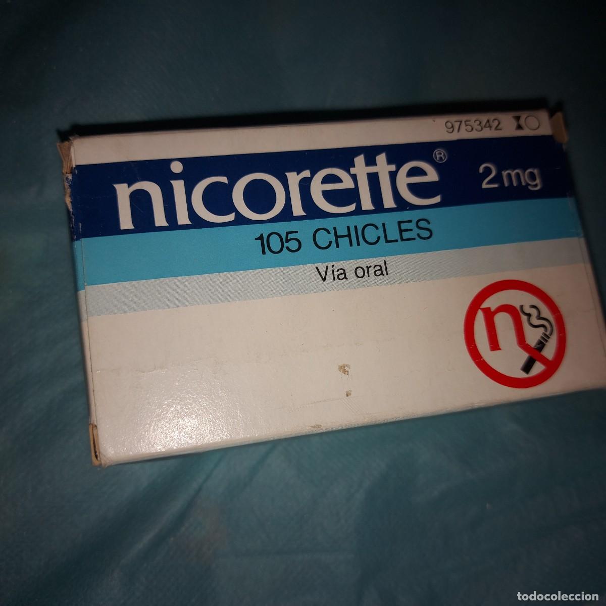 Coleccionismo: NICORETTE CHICLES, CAJA A&Ntilde;OS 80