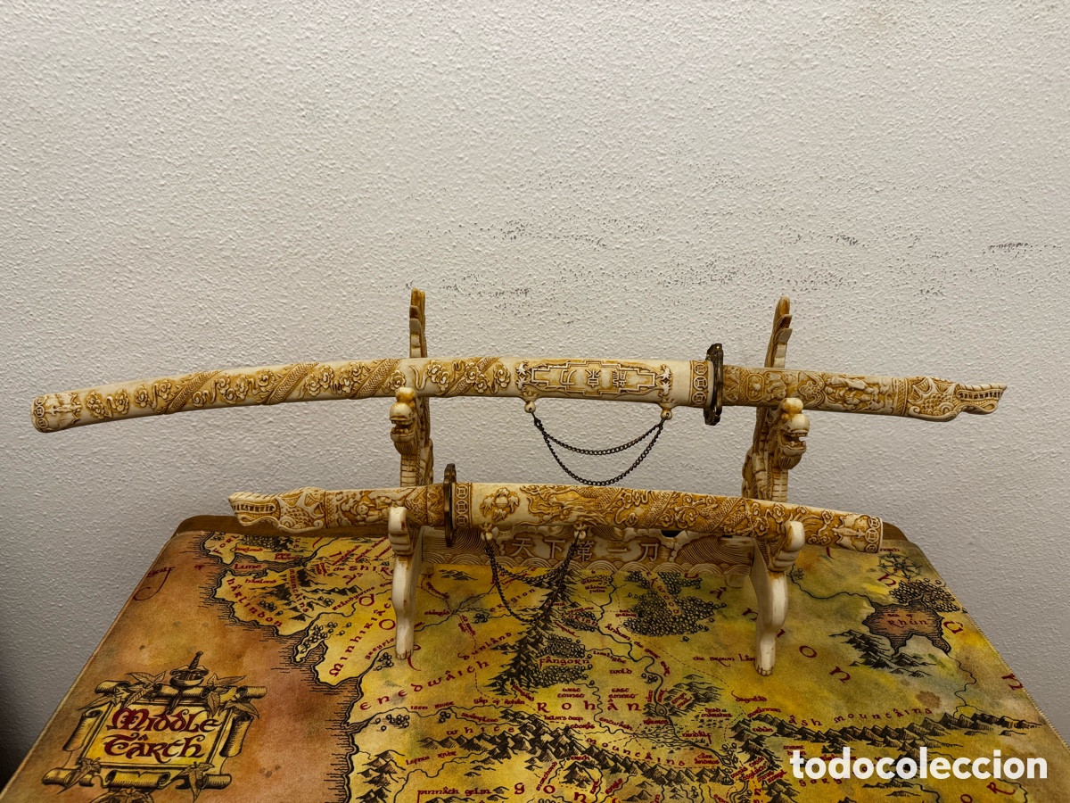 Coleccionismo: Set de katana y Tanto Decorativos sin filo. Bellas piezas para exhibici&oacute;n en casa o negocio