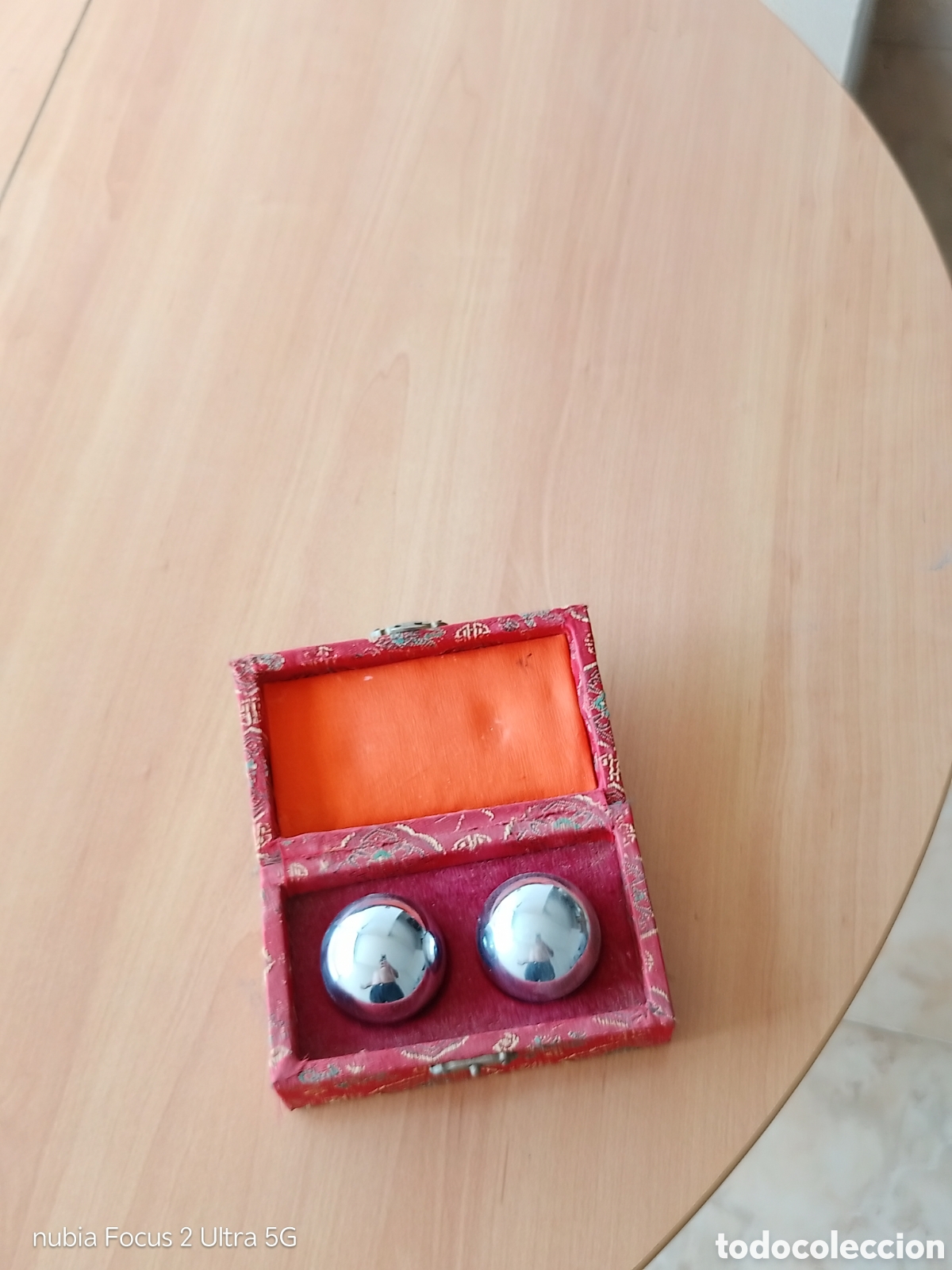 Coleccionismo: Bolas chinas en elegante estuche rojo - Foto 3