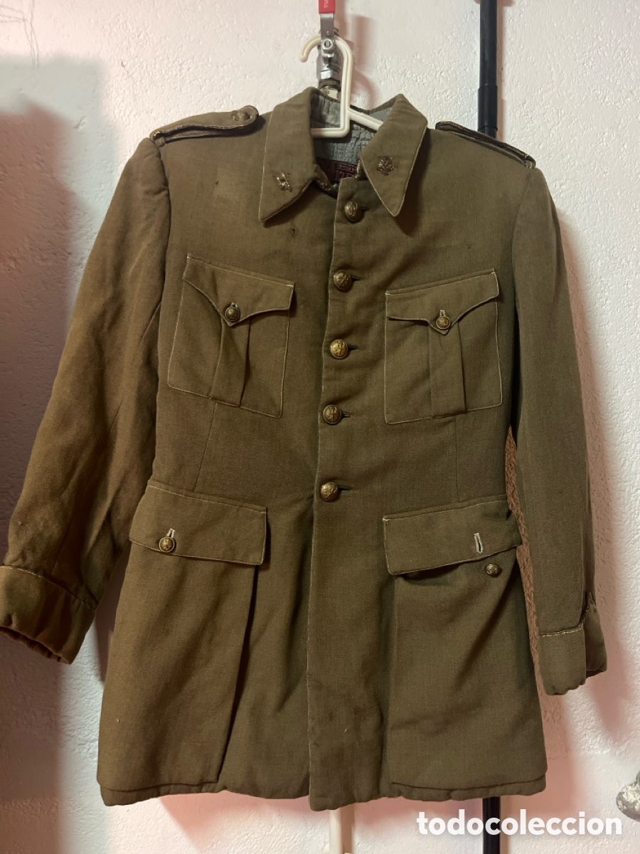 Coleccionismo: Antigua guerrera militar espa&ntilde;ola &eacute;poca franquista &ndash; Sastrer&iacute;a Toledo Zaragoza &ndash; original