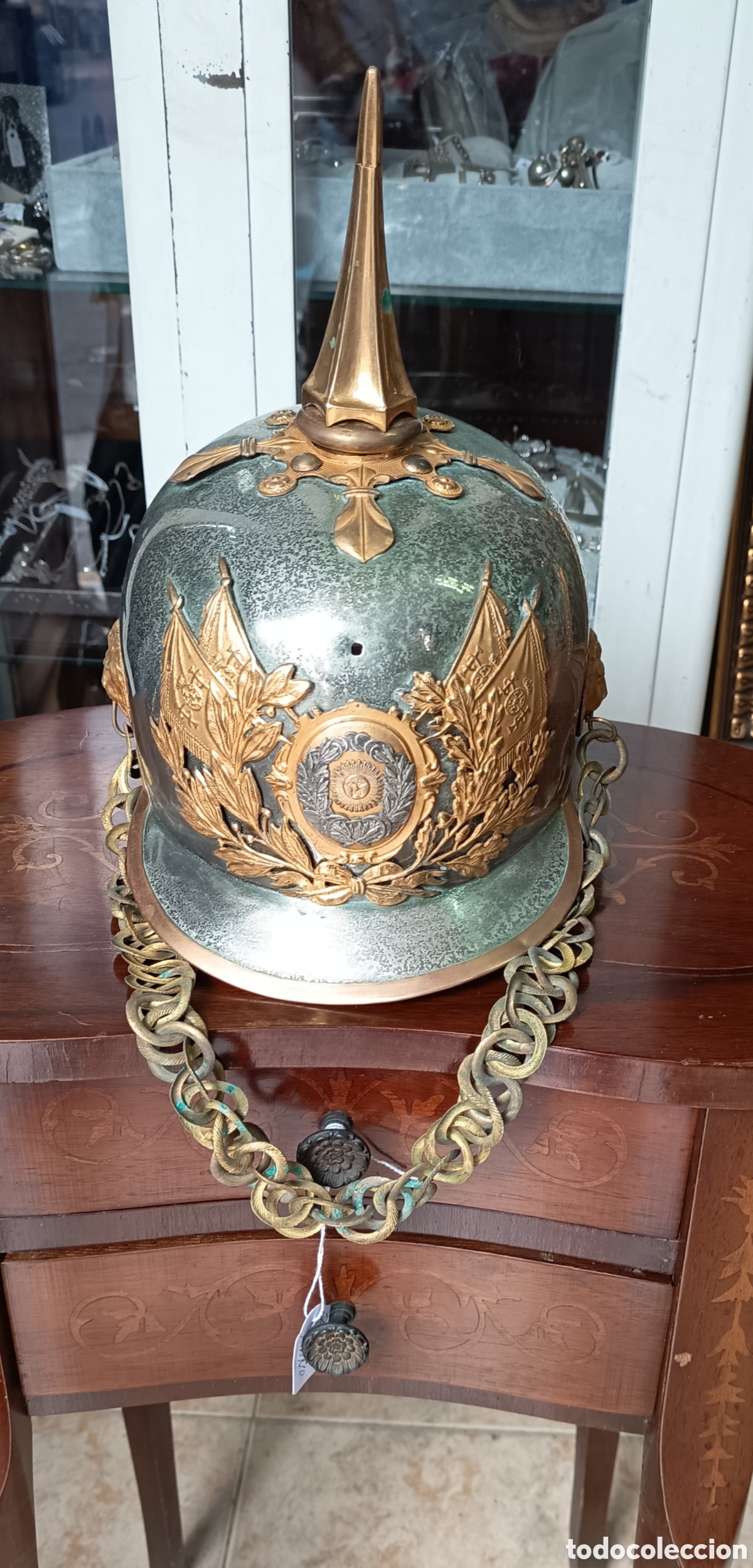 Collecting: Casco militar espa&ntilde;ol del siglo XIX o principios del XX fabricado por castello Barcelona
