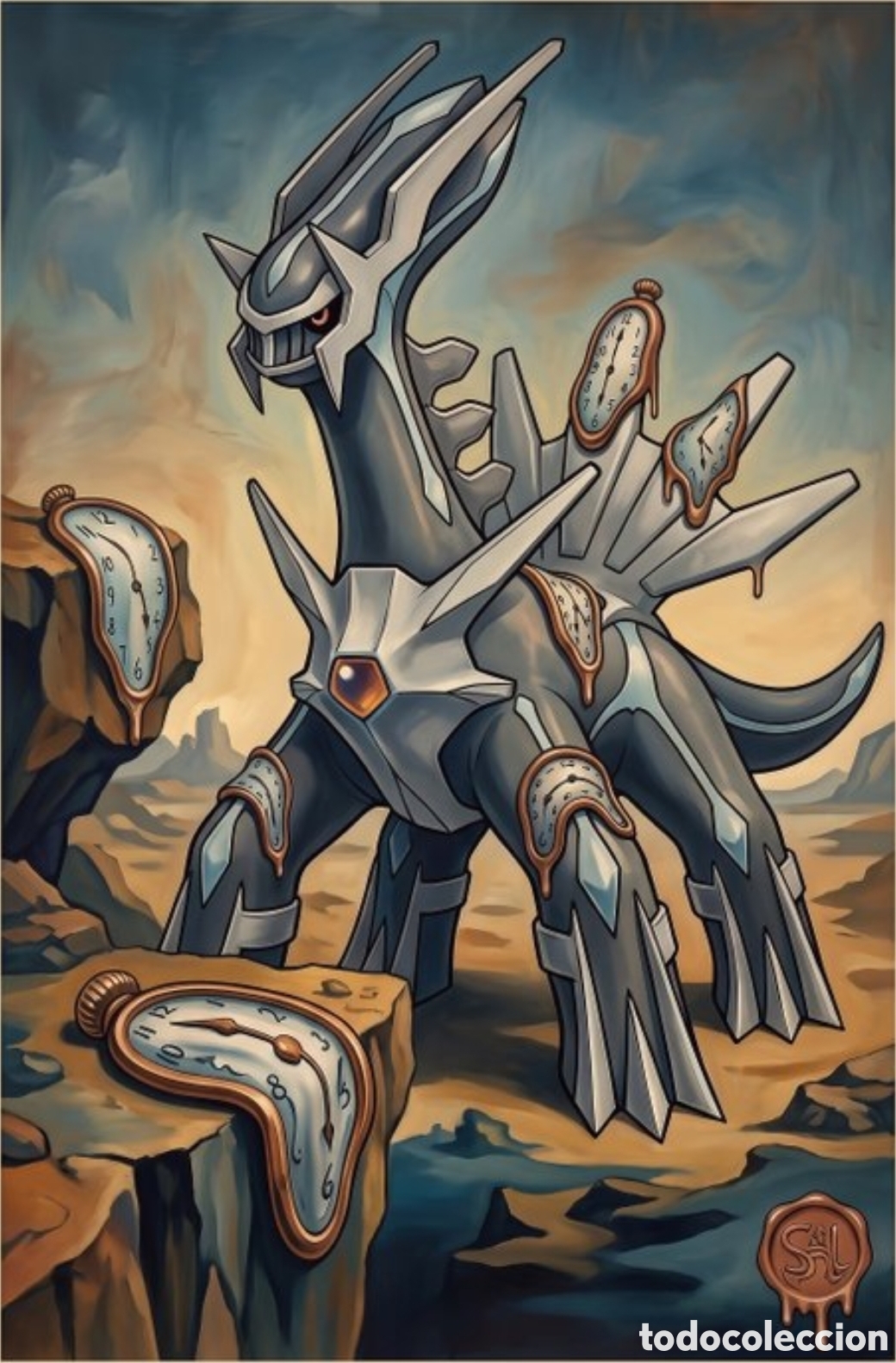 Coleccionismo: Cuadro Pokemon Medsan Dialga 40x60 edici&oacute;n limitada