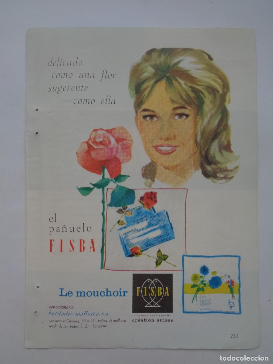 Coleccionismo: HOJA DE REVISTA CON ANUNCIO DE PA&Ntilde;UELOS FISBA . A&Ntilde;OS 50