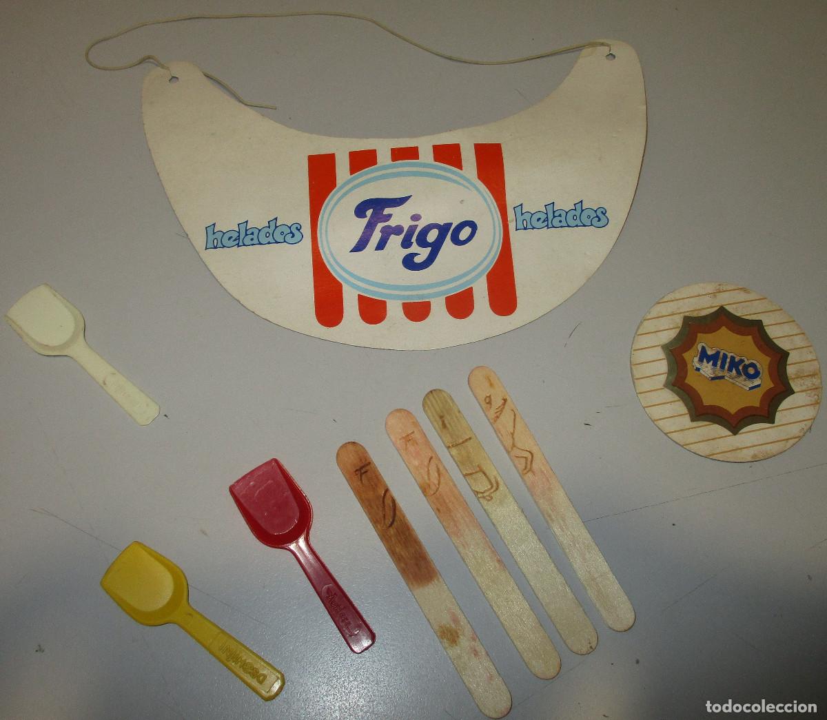 Coleccionismo: Helados Frigo, Avidesa, Miko, Injihesa, visera, cucharas, palos