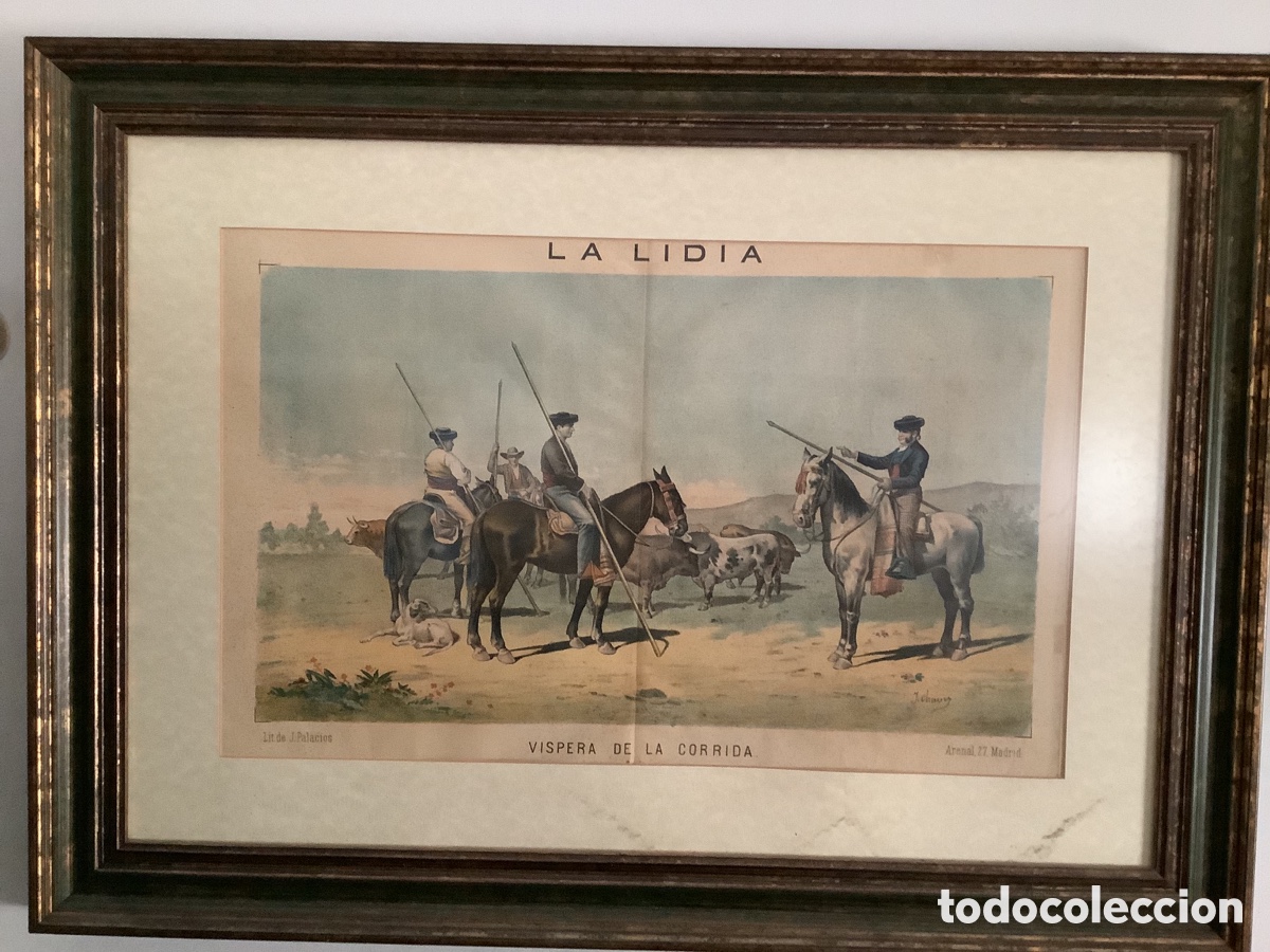 Coleccionismo: CUADRO DE LA LIDIA. EN V&Iacute;SPERAS DE LA CORRIDA