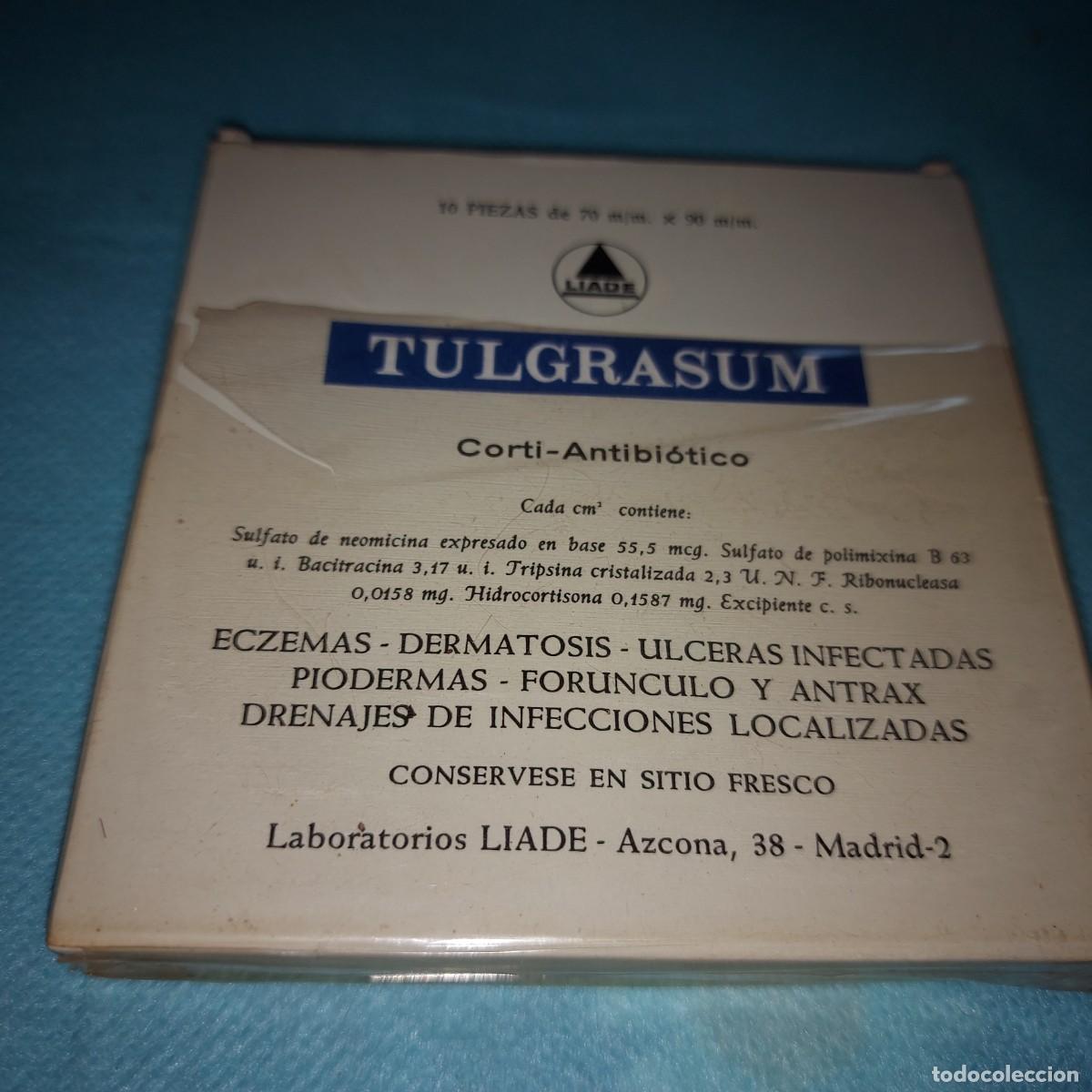 Collecting: ANTIGUO MEDICAMENTO DE FARMACIA, TULGRASUM ANTIBIOTICO