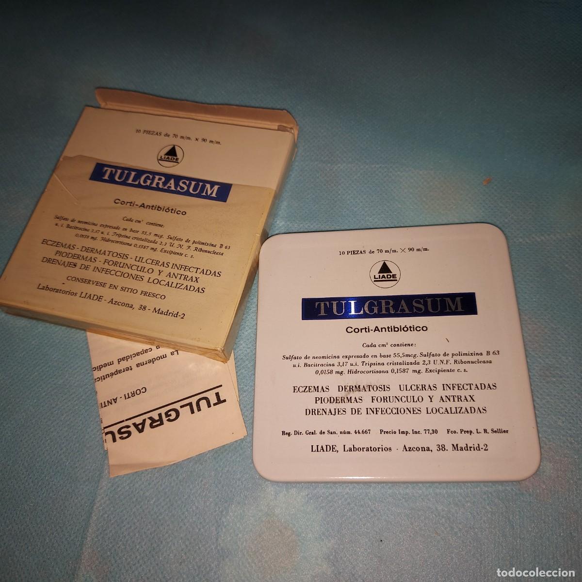 Collecting: ANTIGUO MEDICAMENTO DE FARMACIA TULGRASUM ANTIBIOTICO , A&Ntilde;OS 70