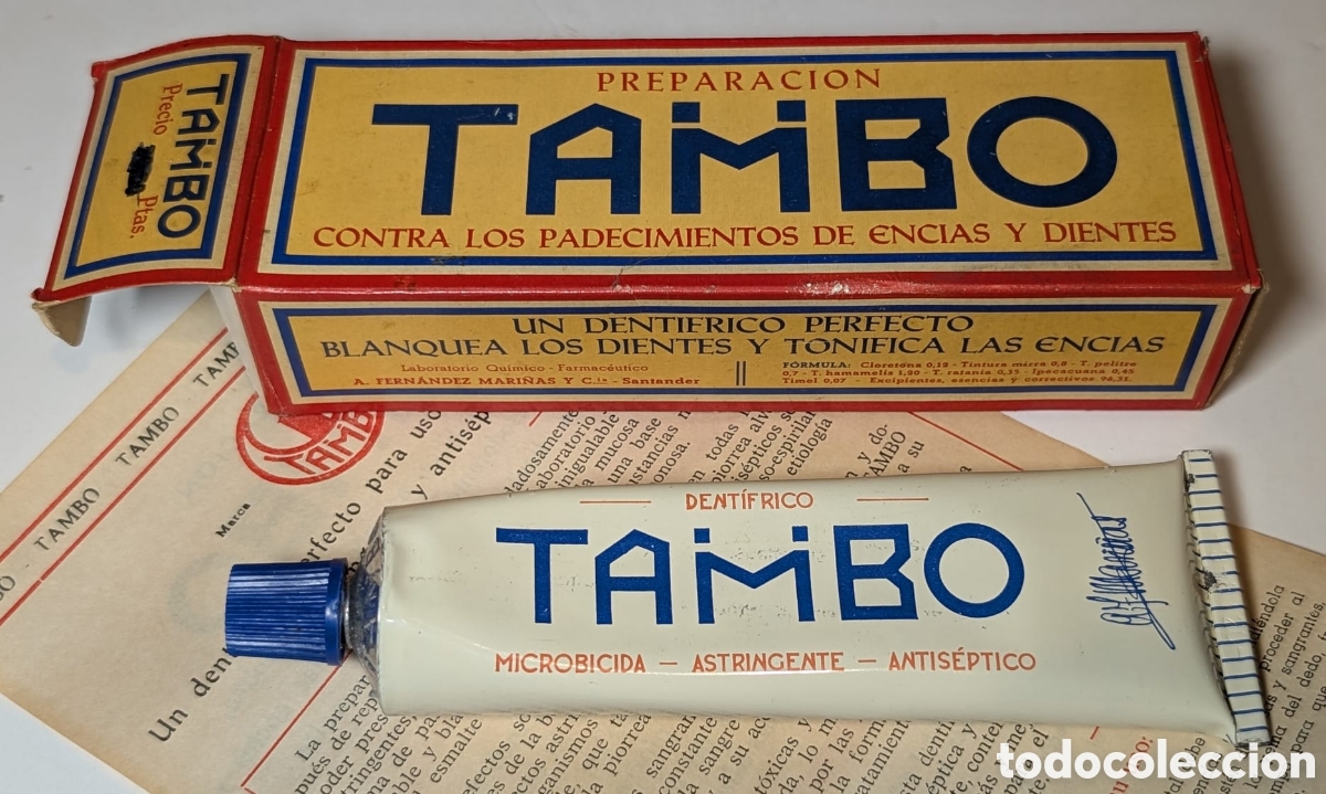 Coleccionismo: Antiguo Esmalte Dental Rojo EL TORERO - Con Caja Original - Laboratorios Orive - A&ntilde;os 50 - NOS Nuevo