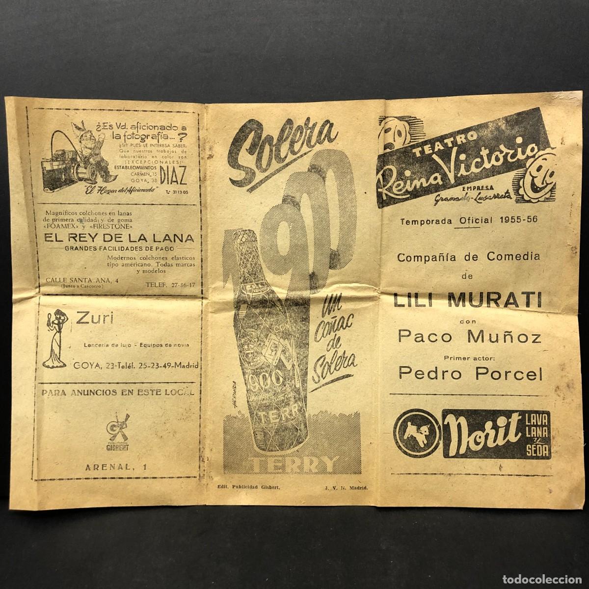 Coleccionismo: PROGRAMA TEATRO REINA VICTORIA - COMPA&Ntilde;&Iacute;A DE COMEDIA DE LILI MURATI CON PACO MU&Ntilde;OZ - MADRID / 5305
