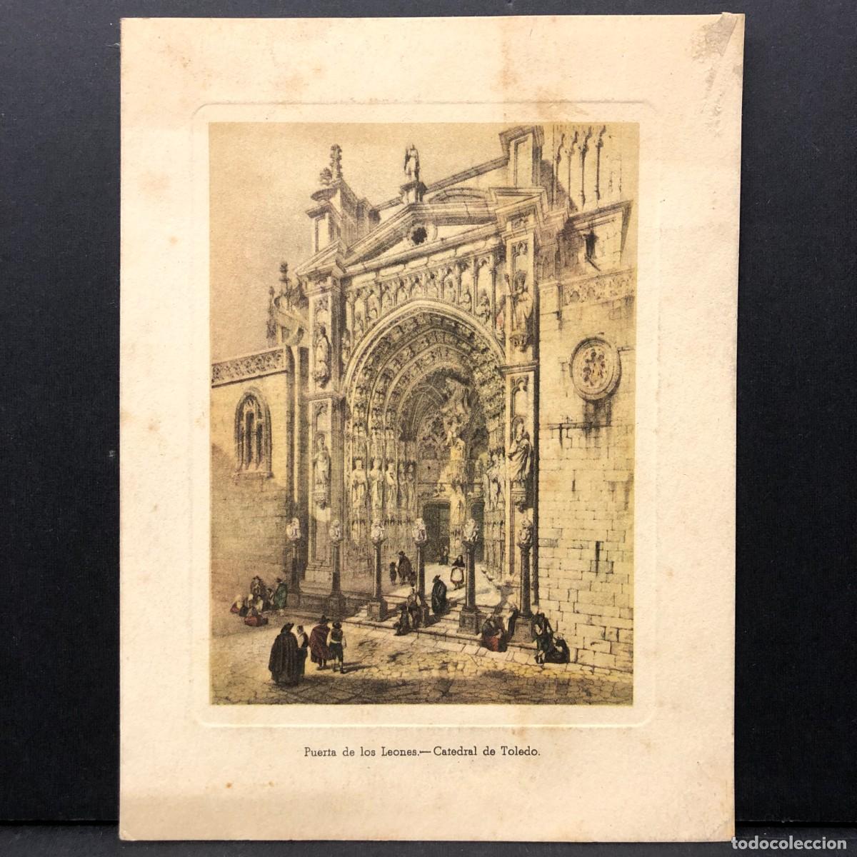 Coleccionismo: FELICITACI&Oacute;N NAVIDAD - BANCO DE BILBAO - PUERTA DE LOS LEONES - CATEDRAL DE TOLEDO - GRABADO / 5332