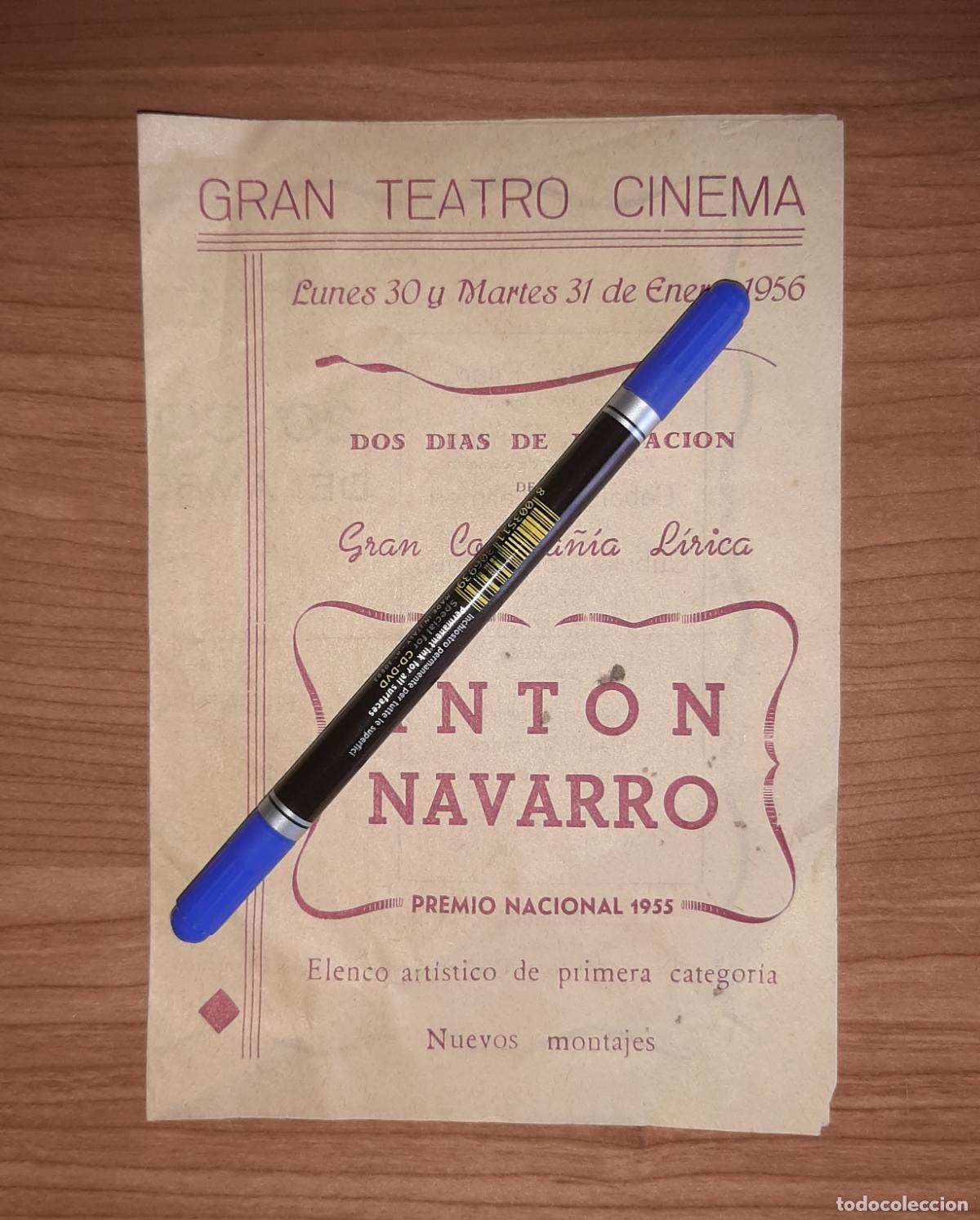 Coleccionismo: PROGRAMA CARAVACA GRAN TEATRO CINEMA 1955 COMPA&Ntilde;IA ANT&Oacute;N NAVARRO