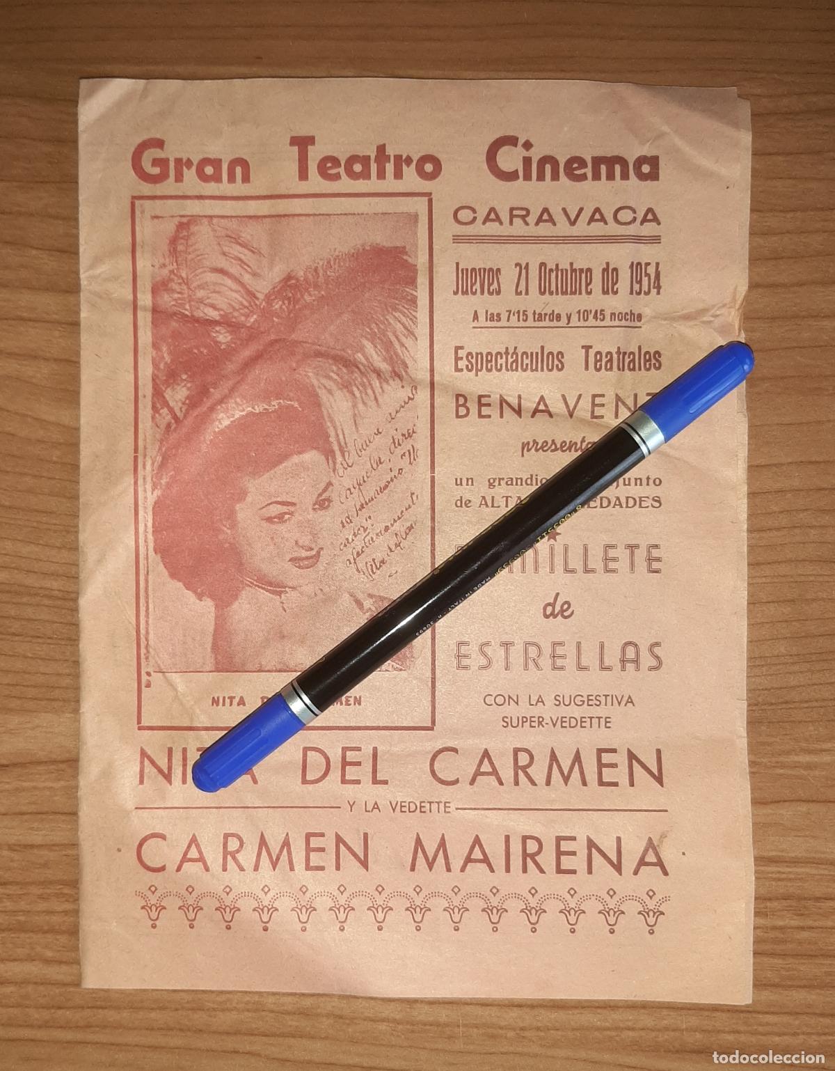 Coleccionismo: PROGRAMA CARAVACA GRAN TEATRO CINEMA 1954 RAMILLETE DE ESTRELLAS