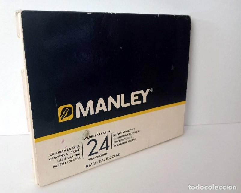Coleccionismo: CAJA DE L&Aacute;PICES DE CERA MARCA MANLEY - Foto 4