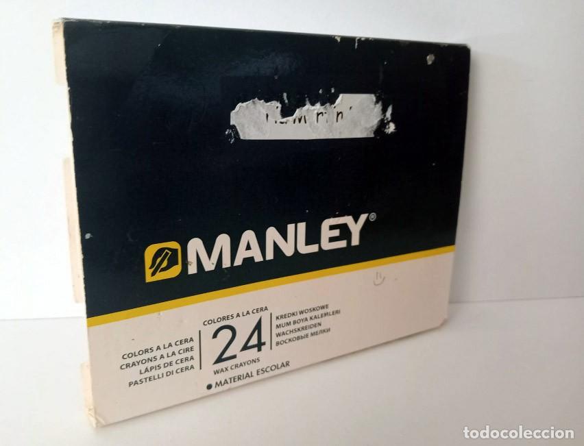 Coleccionismo: CAJA DE L&Aacute;PICES DE CERA MARCA MANLEY - Foto 4