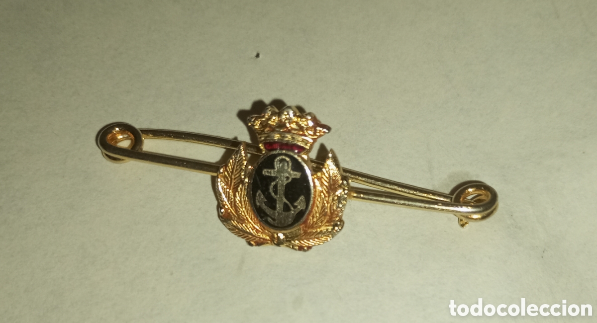 Coleccionismo: Pisacorbata con insignia de la Marina espa&ntilde;ola esmalte