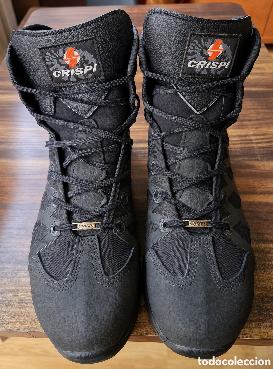 Coleccionismo: ​Botas T&aacute;cticas Crispi Ares 6.0 GTX Negras (Talla 42 EUR / 8 UK) - Seminuevas Made in Italy con Fund