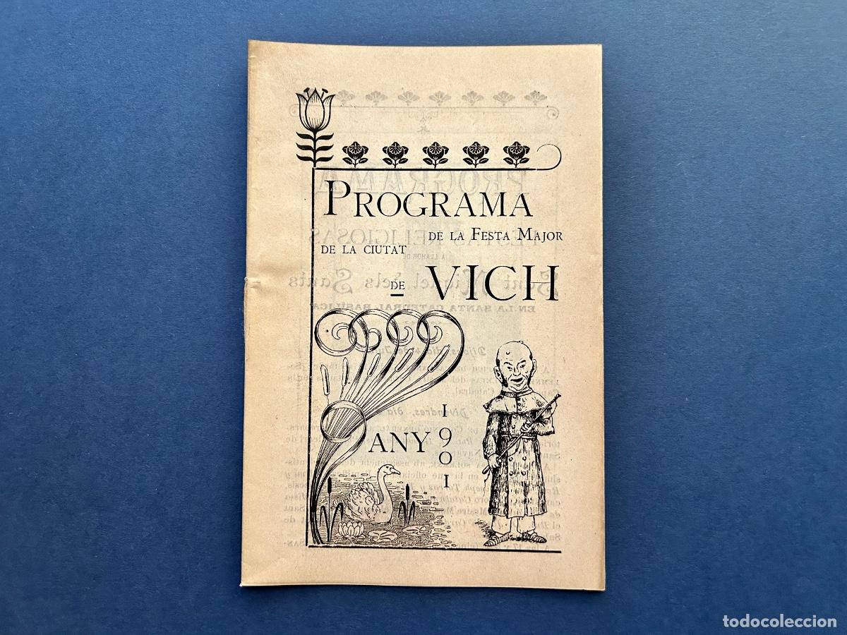 Coleccionismo: Programa VIC Festa Major Sant Miquel &ndash; Any 1901