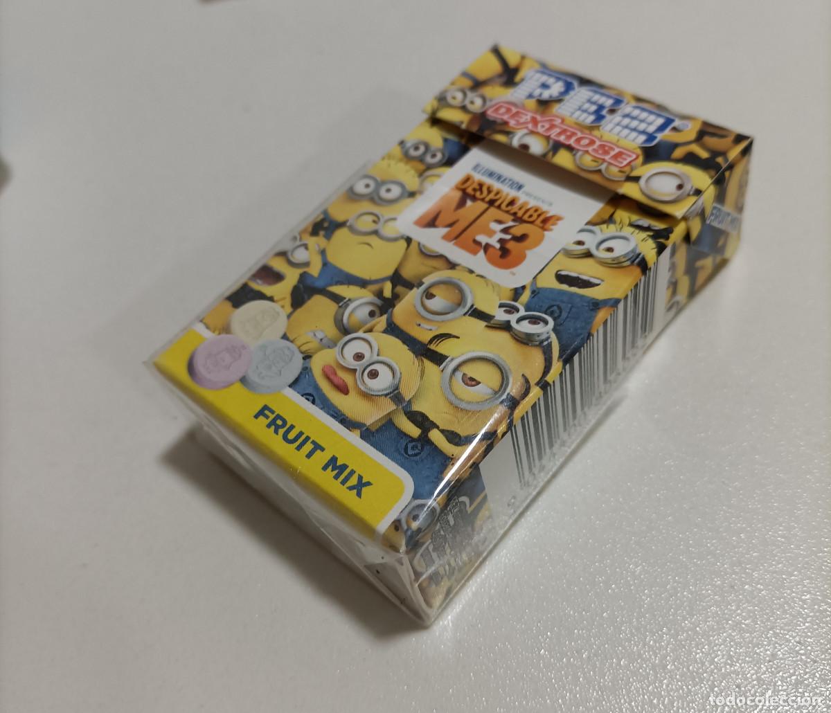Coleccionismo: caja vacia minions caramelos pez carton mini cajita vacia minion
