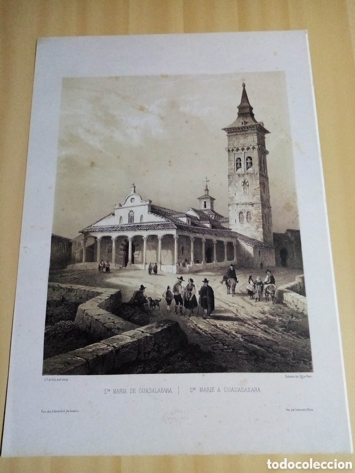 Coleccionismo: L&aacute;mina Santa Maria de Guadalajara