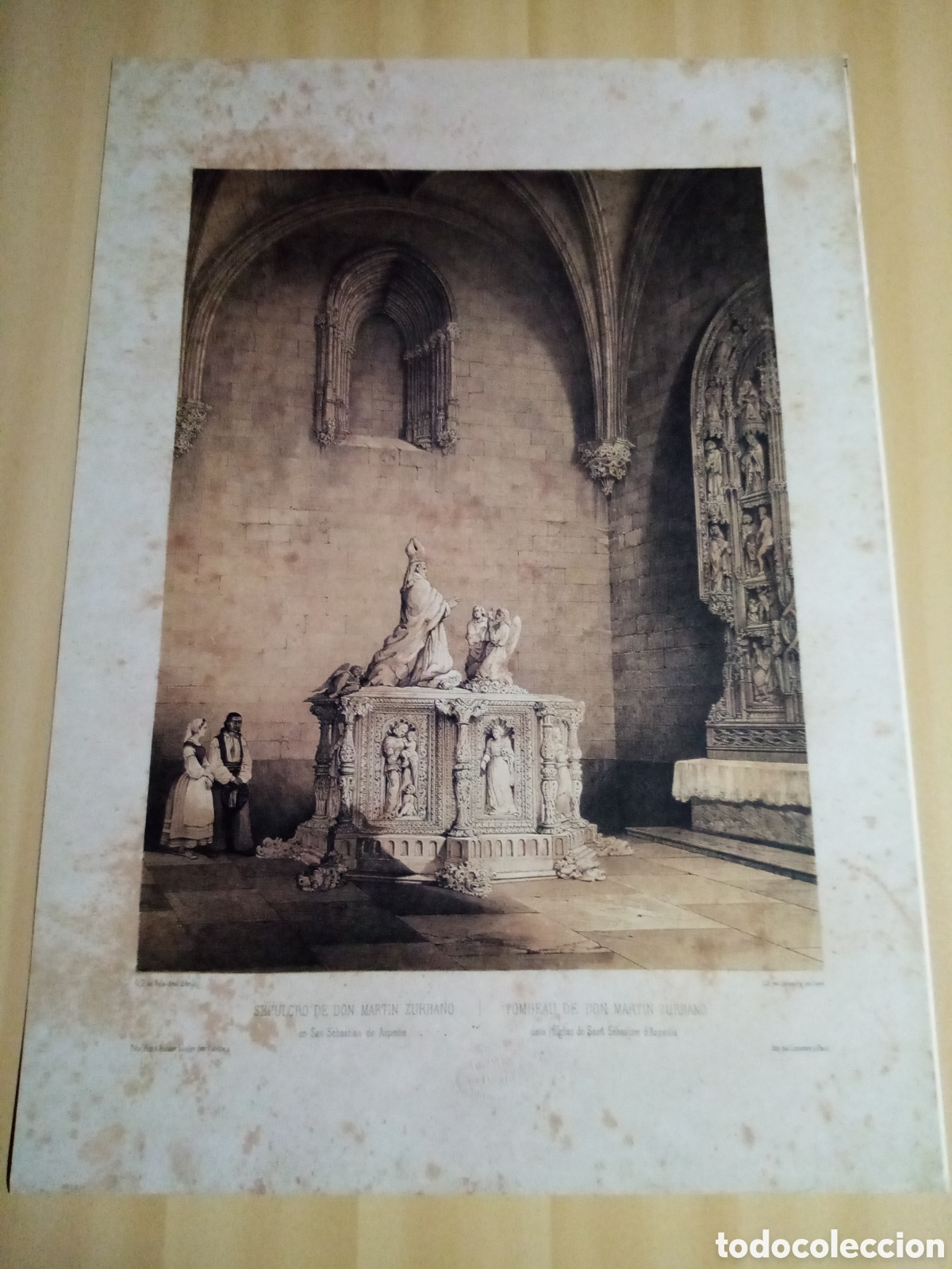 Coleccionismo: L&aacute;mina sepulcro en Azpeitia