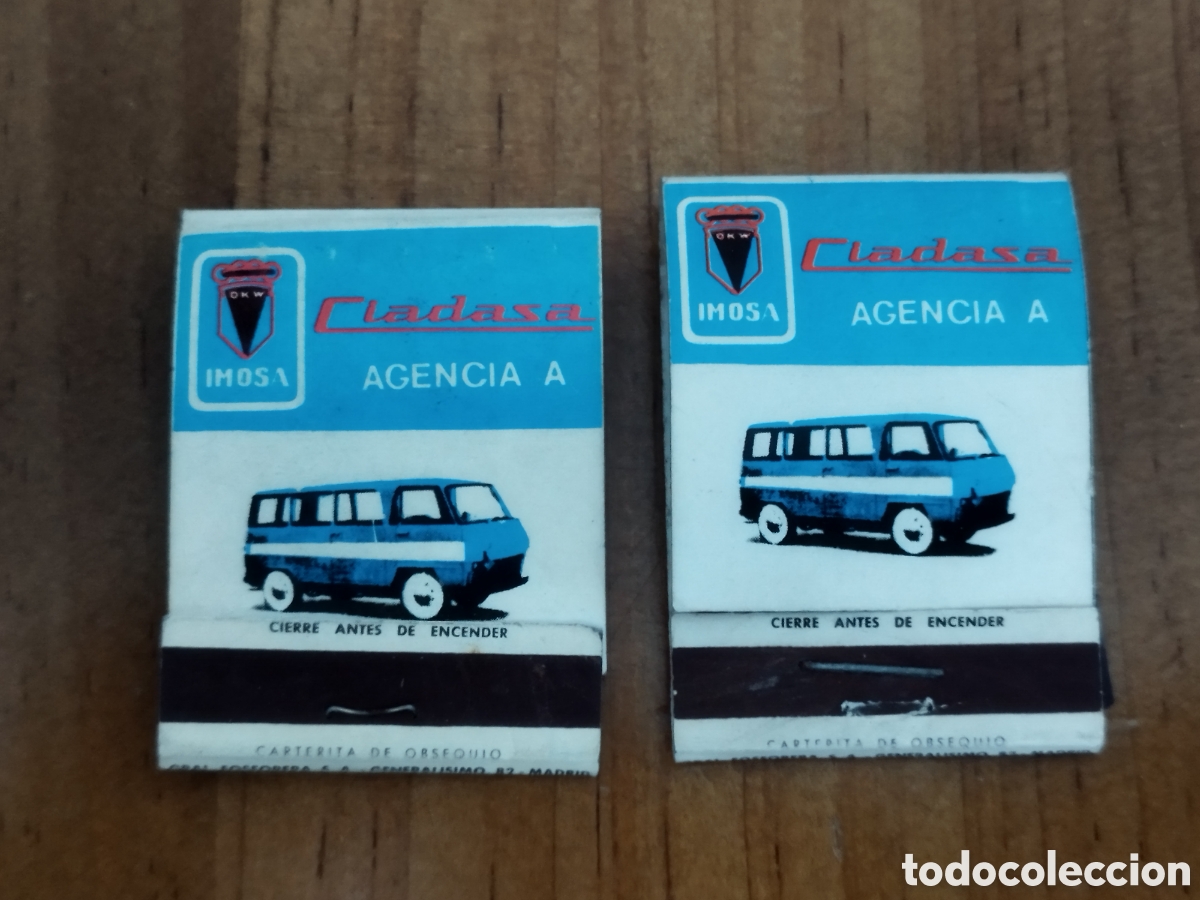 Coleccionismo: Cajas de cerillas Imosa cladasa furgonetas
