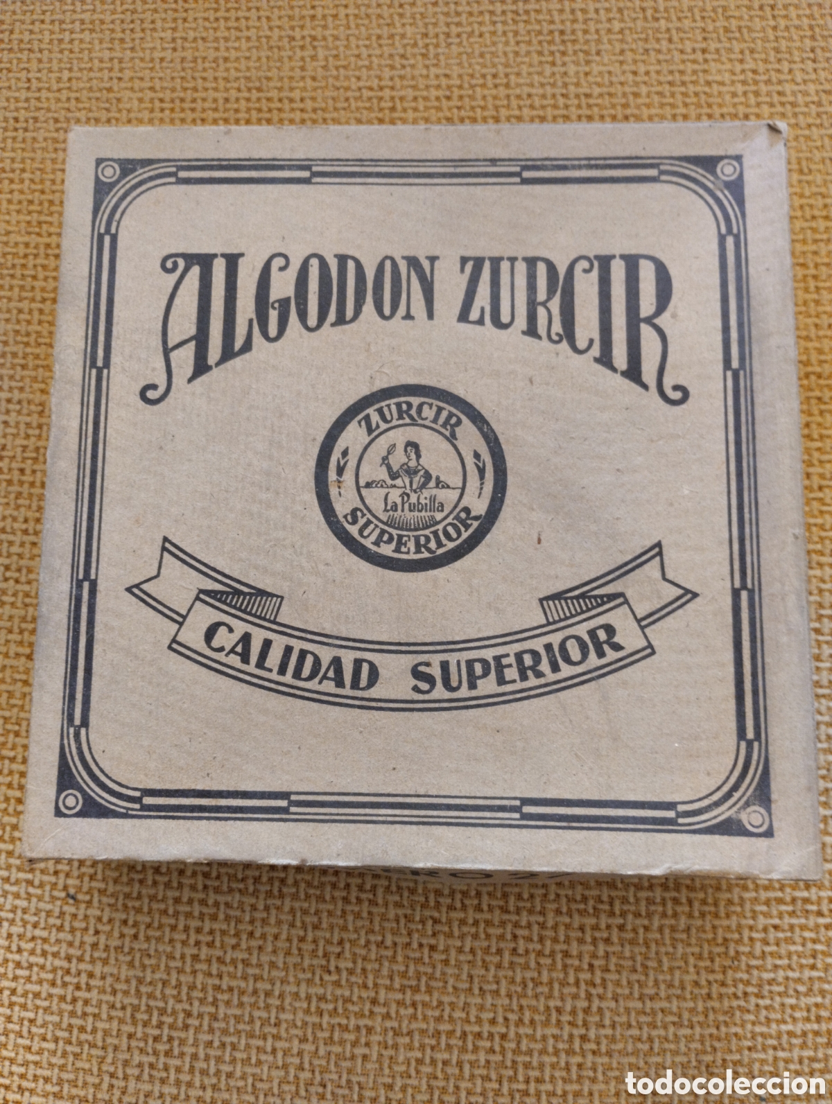 Coleccionismo: Caja antigua Algod&oacute;n Zurcir La Pubilla