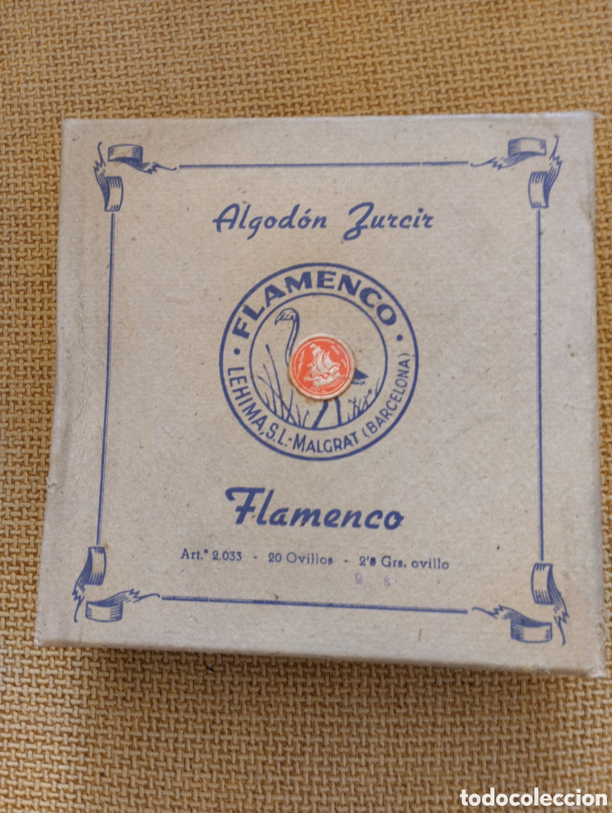 Coleccionismo: Caja antigua Algod&oacute;n de Zurzir Flamenco