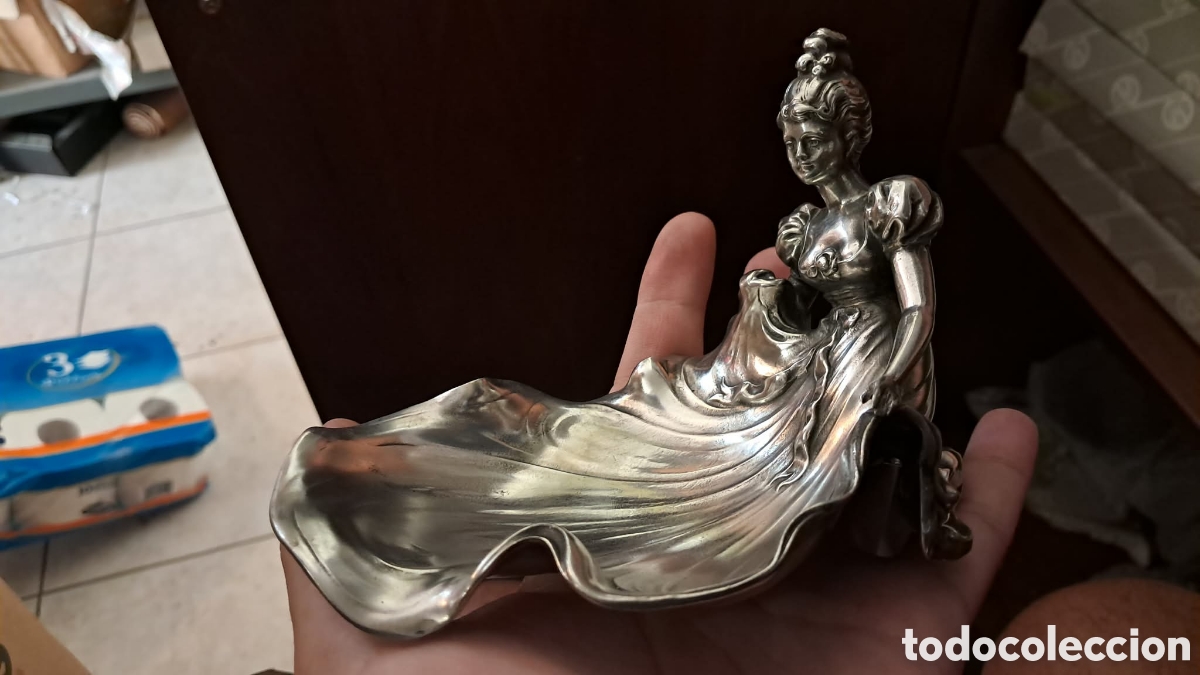 Coleccionismo: Art Nouveau Cuenco de peltre. Ar-Bre di Achille Gamba