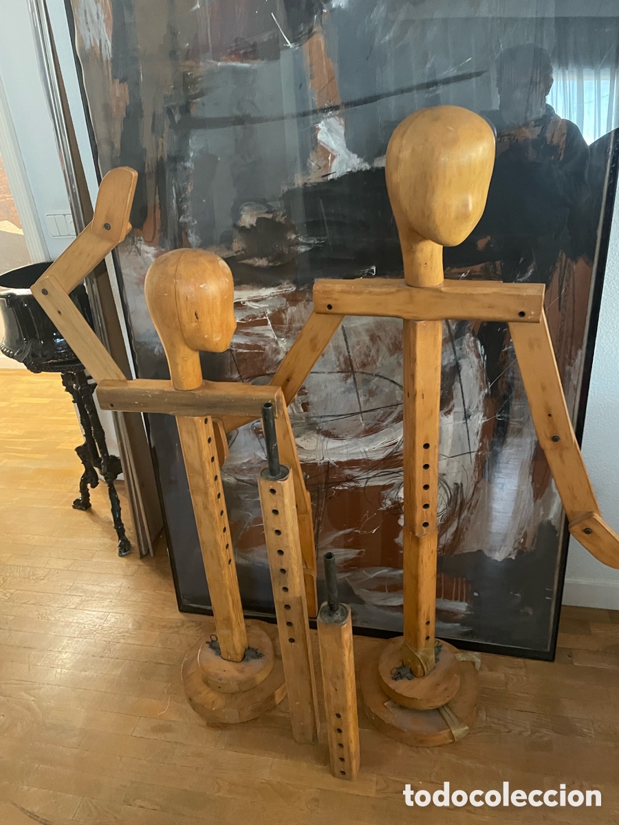 Coleccionismo: 5 Maniquis de madera maziza