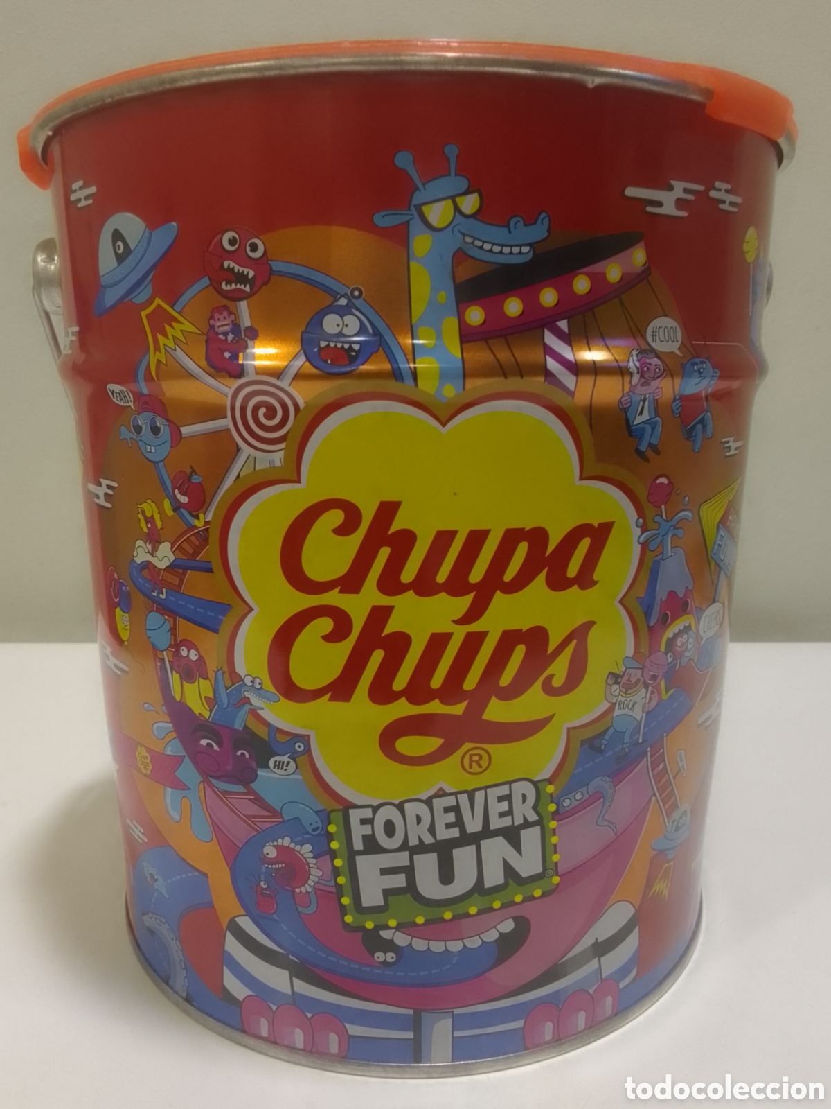 Collecting: Cubo met&aacute;lico vac&iacute;o Chupa Chups FOREVER FUN.