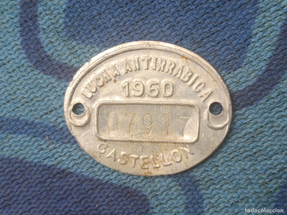 Coleccionismo: Placa Lucha antirr&aacute;bica. Castell&oacute;n 1960