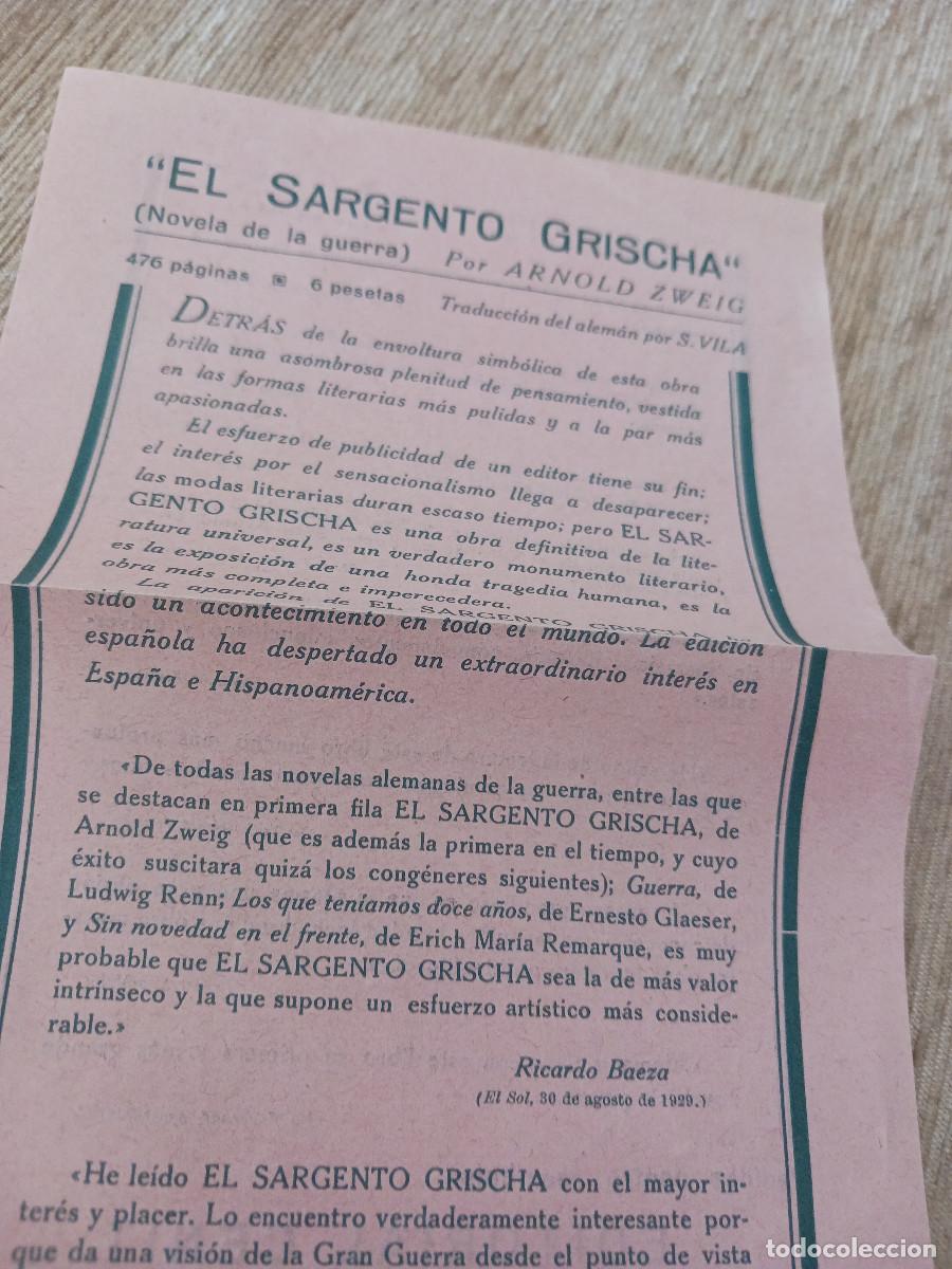 Coleccionismo: flayer publiciterio de editorial cenit, el sargento grischa, 1929