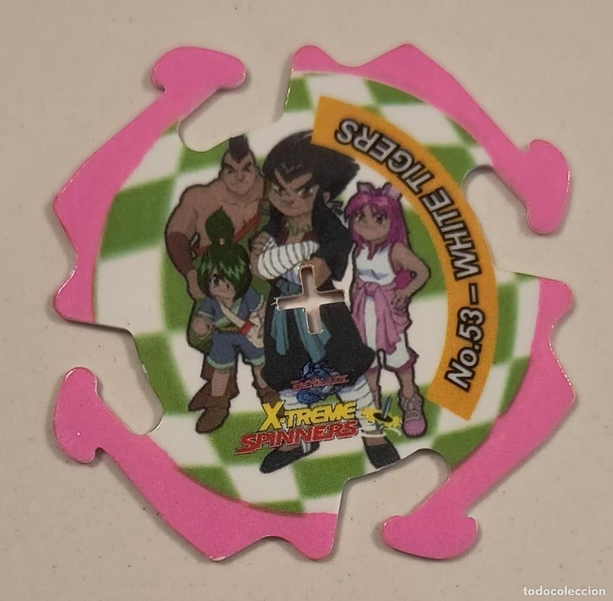 Coleccionismo: TAZO X-TREME SPINNERS N&ordm; 53 WHITE TIGERS - BEYBLADE