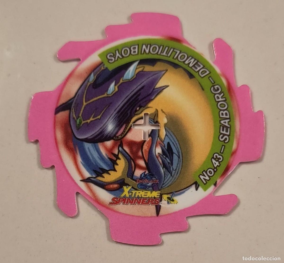 Coleccionismo: TAZO X-TREME SPINNERS N&ordm; 43 SEABORG - DEMOLITION BOYS - BEYBLADE