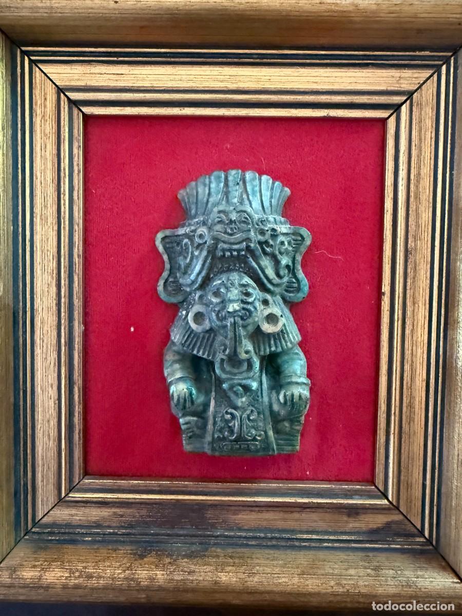 Coleccionismo: IDOLO AZTECA O MESOAMERICANO ENMARCADO