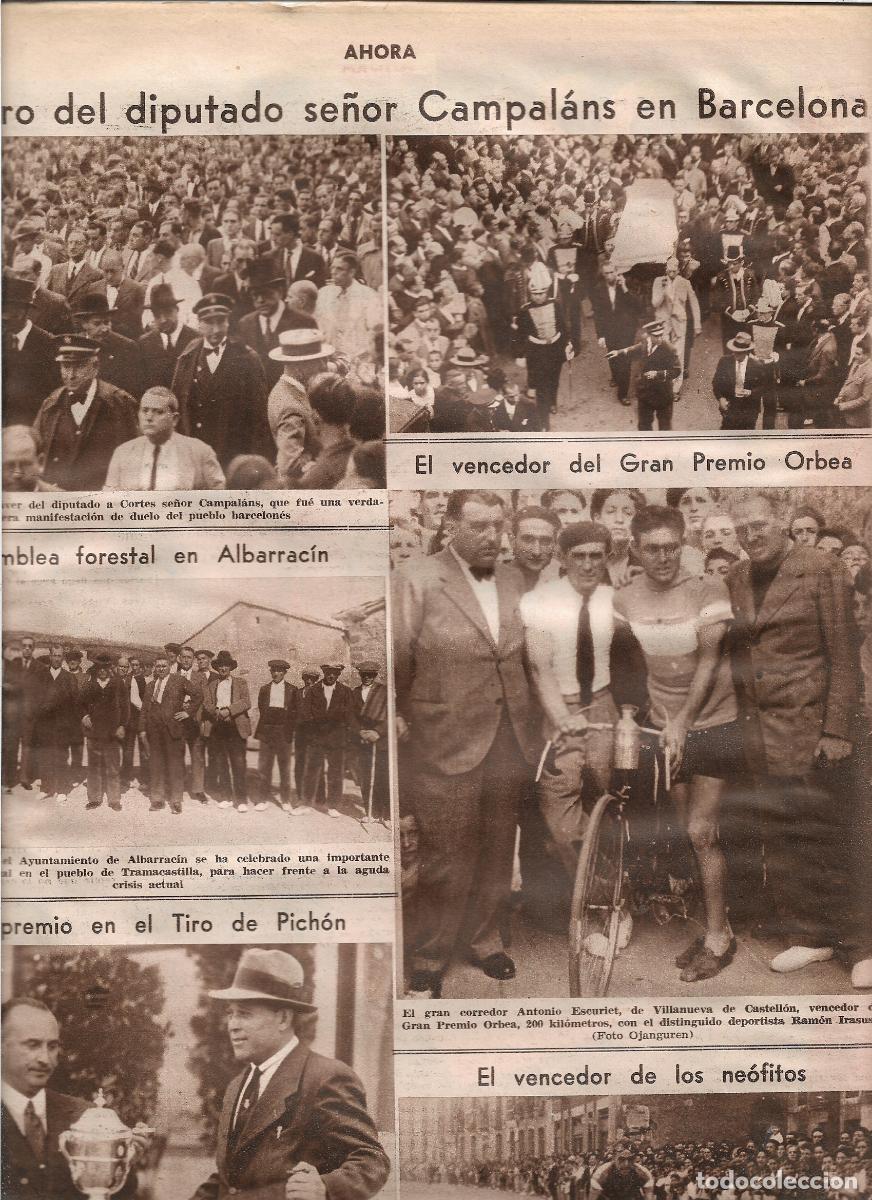 Coleccionismo: A&Ntilde;O 1933 RECORTE PRENSA ASAMBLEA FORESTAL EN TRAMACASTILLA ALBARRACIN PARA HACER FRENTE A LA CRISIS