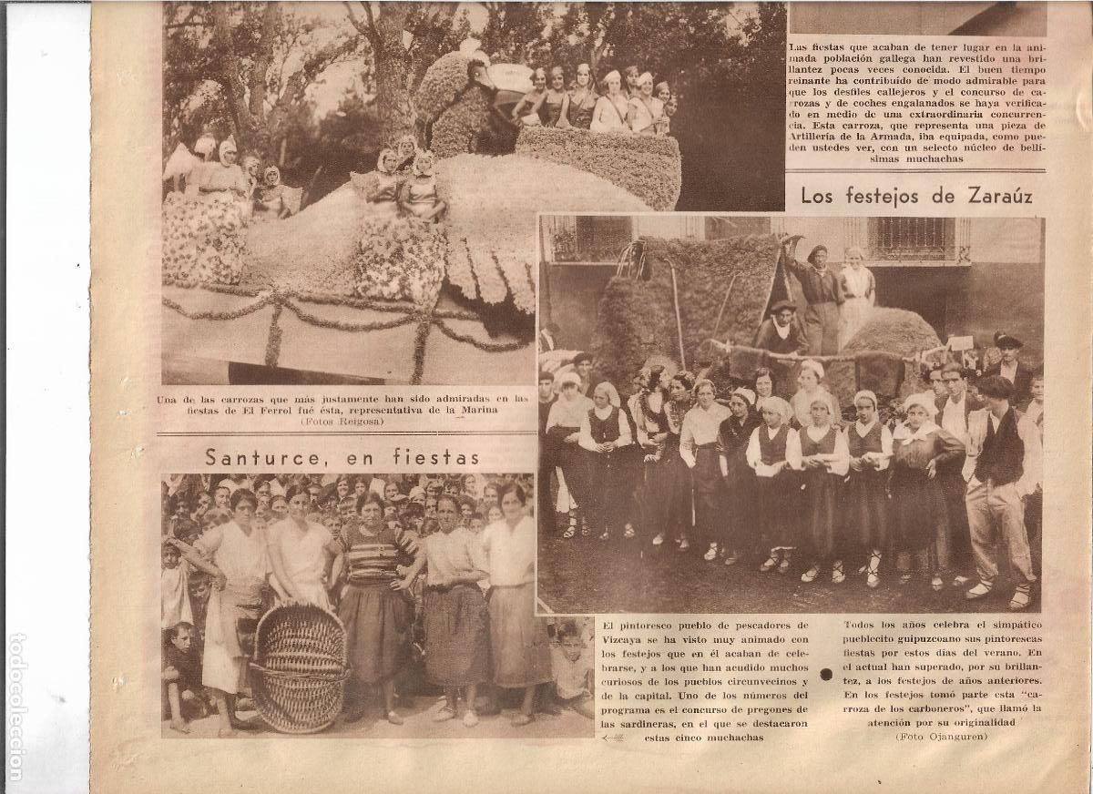 Coleccionismo: A&Ntilde;O 1933 RECORTE PRENSA SANTURCE FIESTAS CONCURSO DE PREGONES DE LAS SARDINERAS
