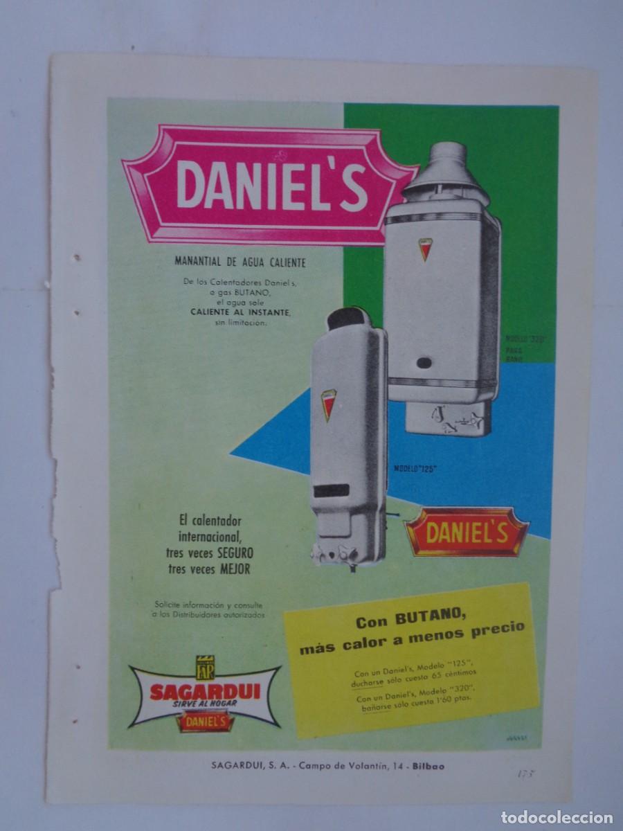 Coleccionismo: HOJA DE REVISTA CON ANUNCIO DE TERMOS DANIEL&acute;S , DE SAGARDUI BILBAO. A&Ntilde;OS 60