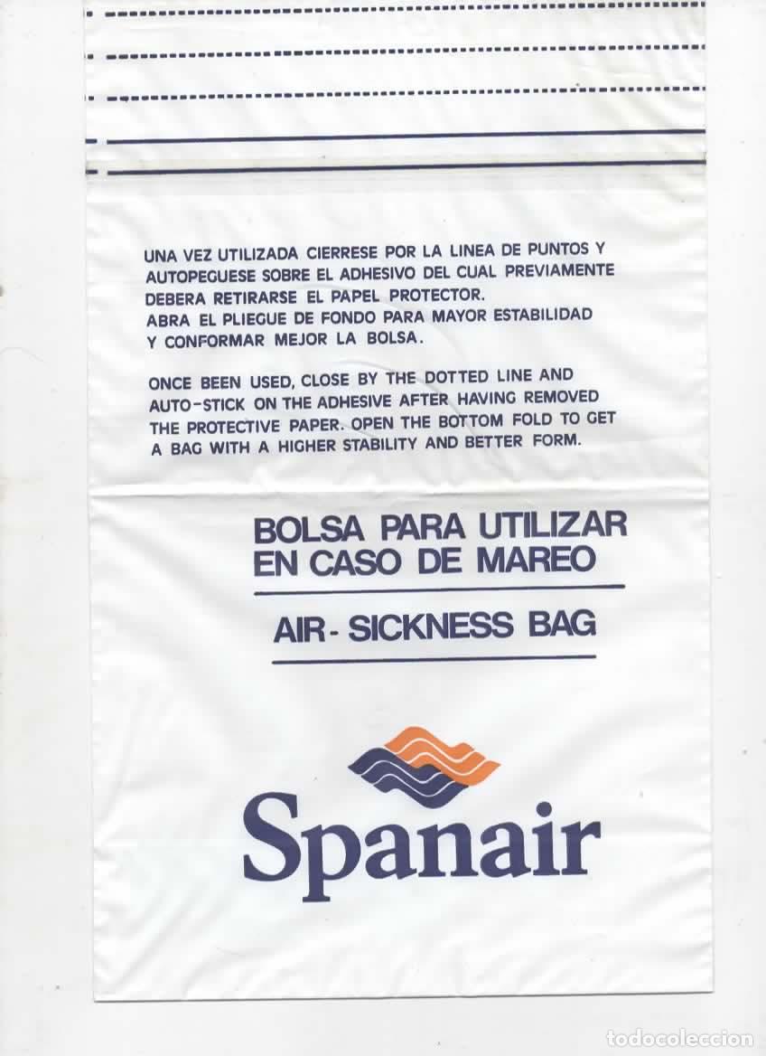 Coleccionismo: Bolsa mareo compa&ntilde;&iacute;a Spanair