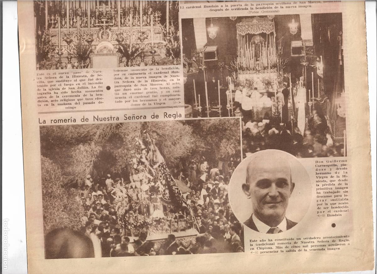 Coleccionismo: A&Ntilde;O 1933 RECORTE PRENSA CHIPIONA TRADICIONAL ROMERIA VIRGEN NUESTRA SE&Ntilde;ORA DE REGLA