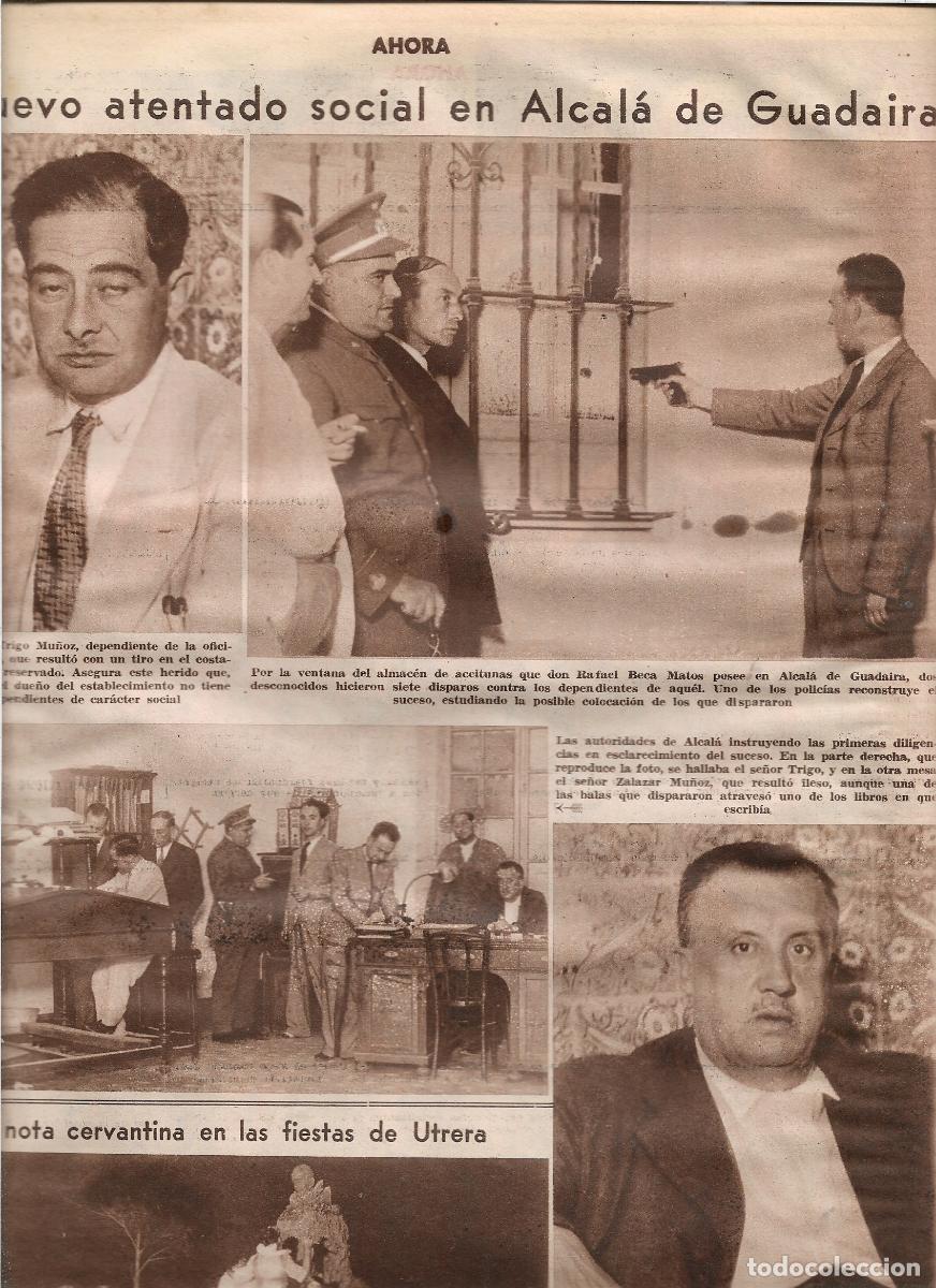Coleccionismo: A&Ntilde;O 1933 RECORTE PRENSA ALCALA DE GUADAIRA ATENTADO ALMACEN ACEITUNAS DE RAFEL BECA MATOS DISPAROS